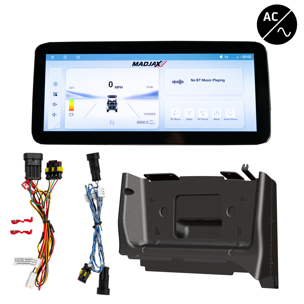 MadJax Kinect Display Screen Kit for A/C motor Club Car Precedent/Tempo/Onward with Eco Battery Setup