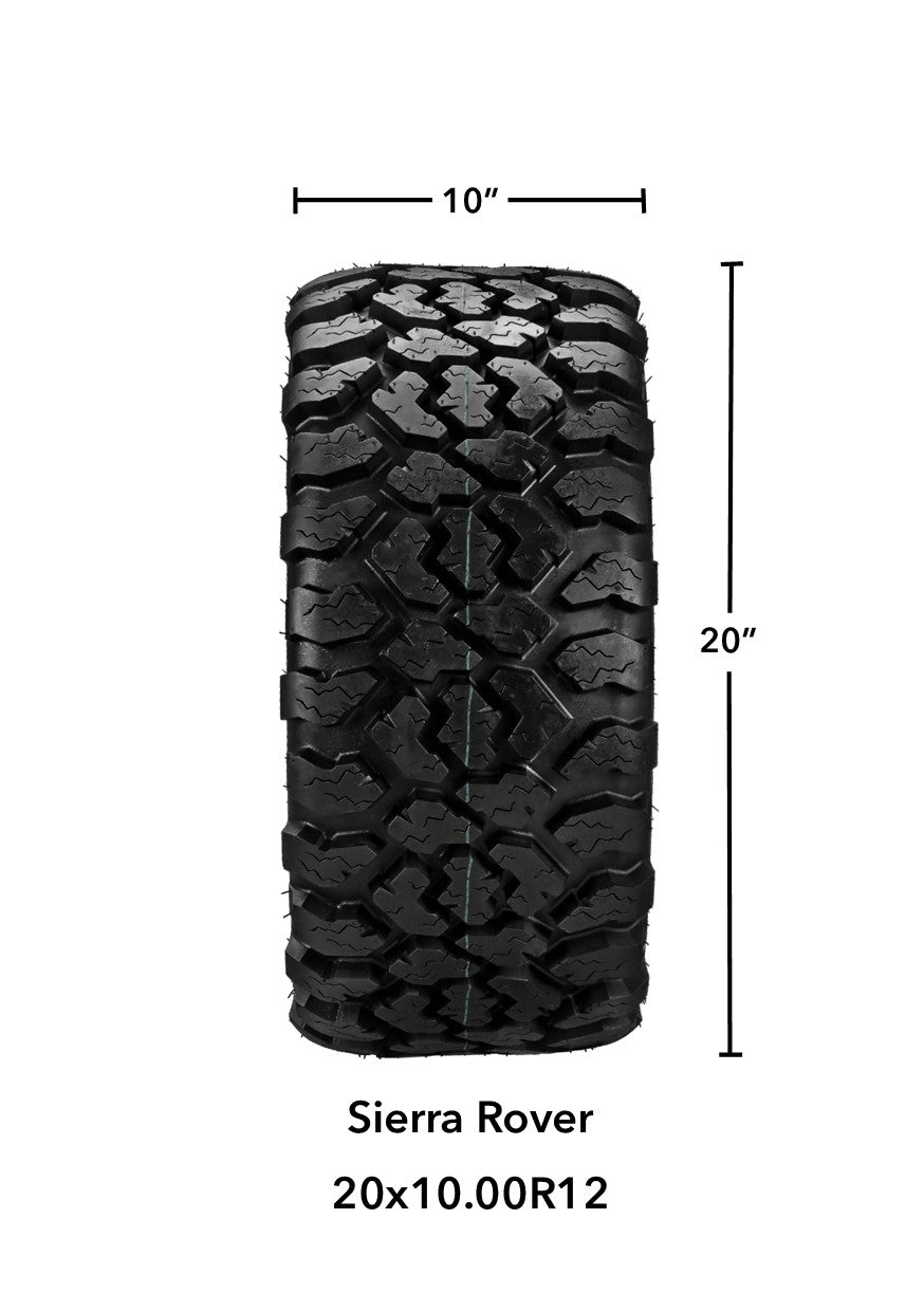 LSI 12' Yukon Gun Metal Gray & Machined Wheel and Lifted Tire Combo