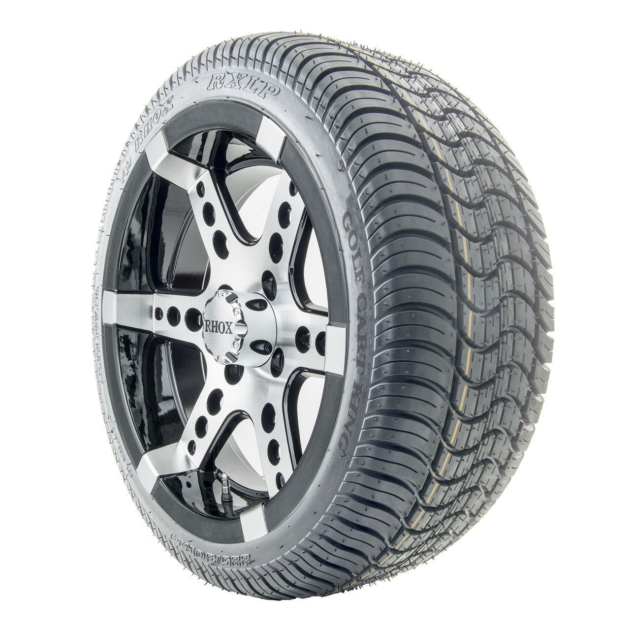 14" RHOX RX260 Machined Wheels and LowPro Tires Combo