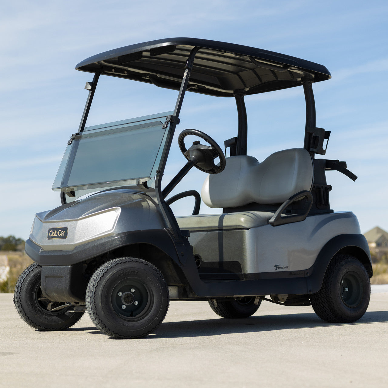 8" Steel Golf Cart Wheels Matte Black and (18/8.5-8) DOT Golf Cart Tires - Set of Four