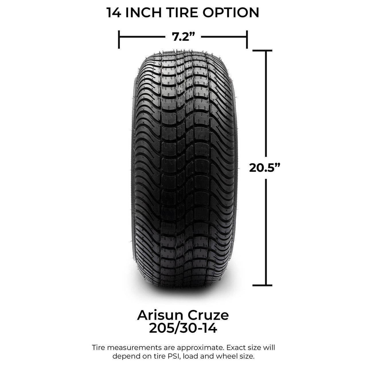 MODZ® 14" Matrix Glossy White - LowPro Street Tire and Wheels Combo