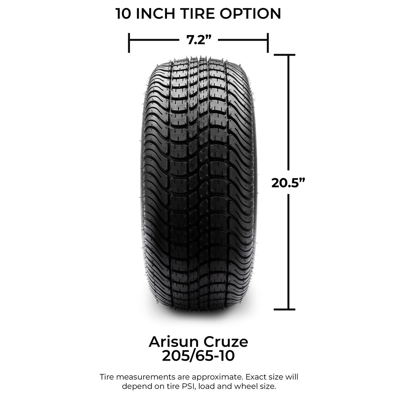 MODZ® 10" Vampire Glossy Black Wheels and Street Tires Combo