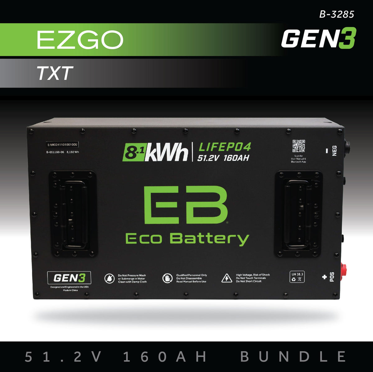 51V 160AH Battery Bundle / EZGO TXT
