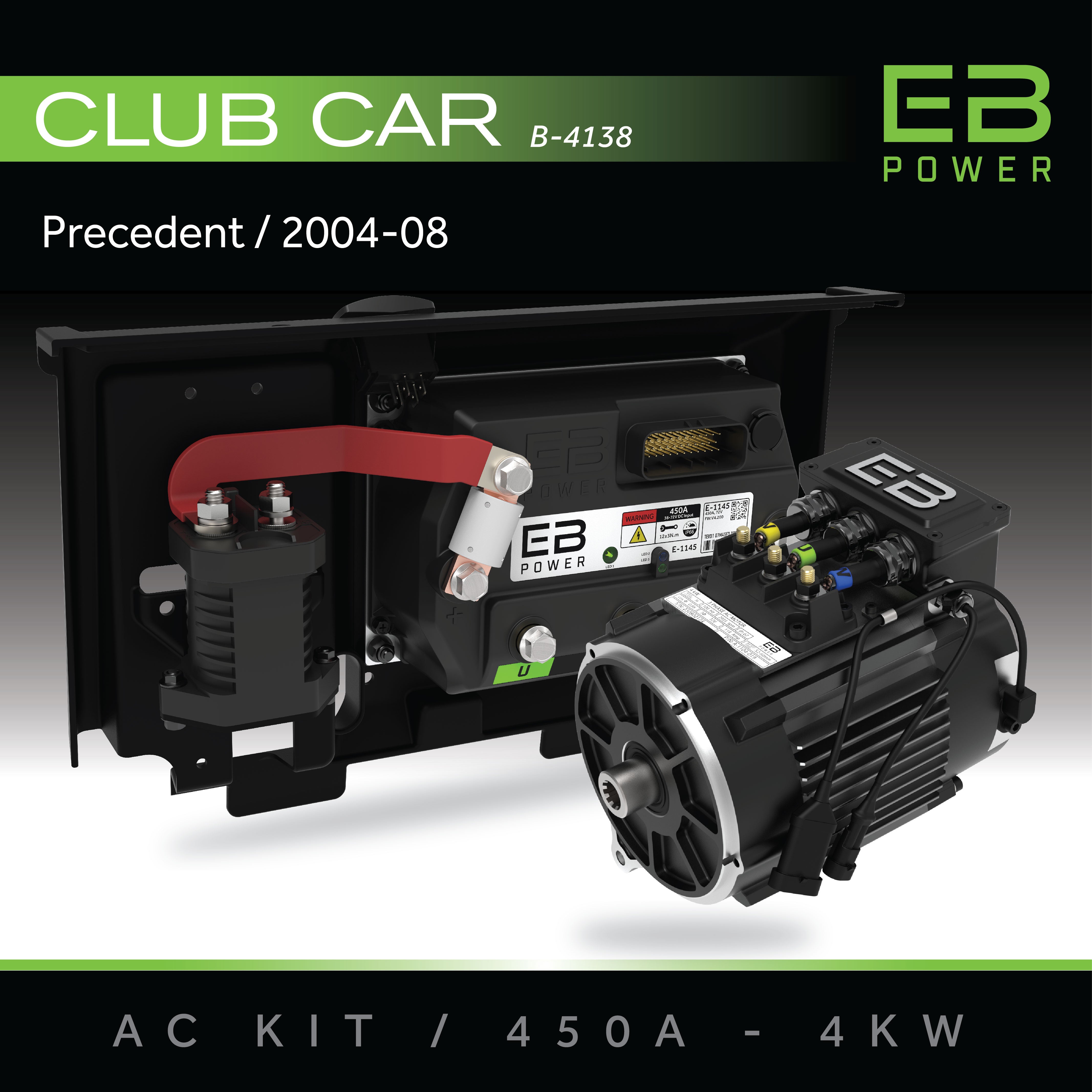 EB Power AC Kit / 450A + 4kW / Club Car Precedent / 2004-08