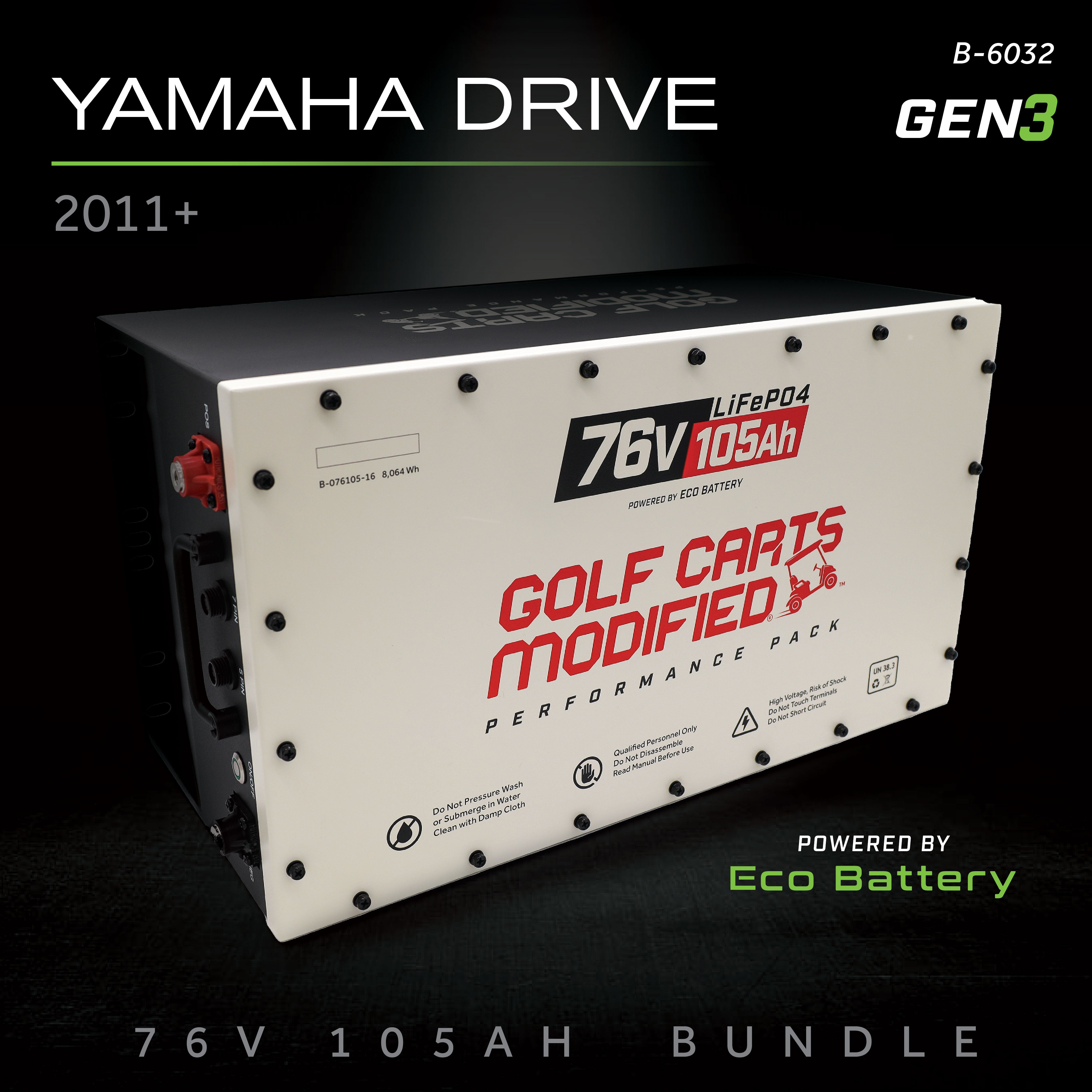 76V 105AH Battery Bundle / Yamaha Drive / 2011+