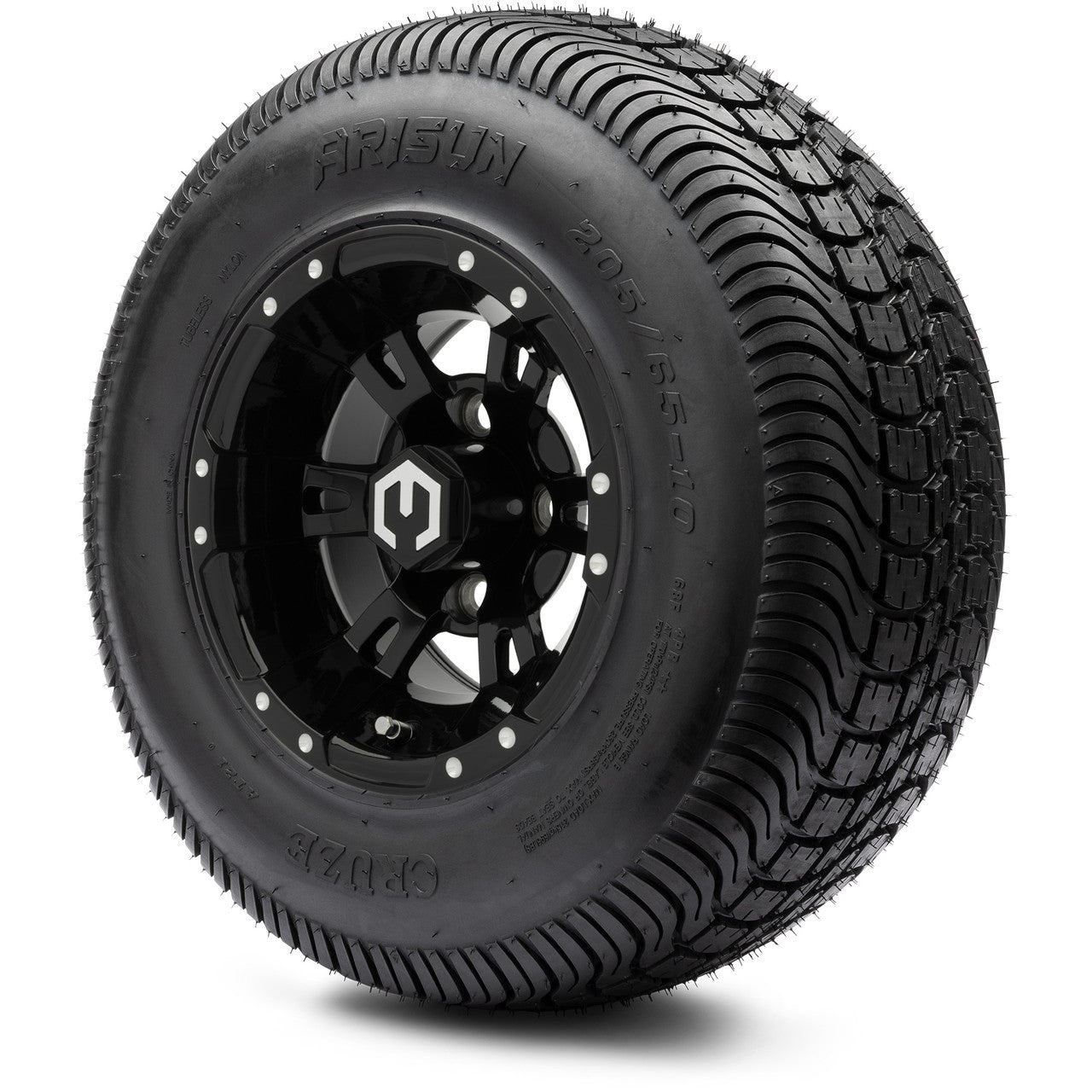 MODZ® 10" Ambush Glossy Black - LowPro Tires and Wheels Combo