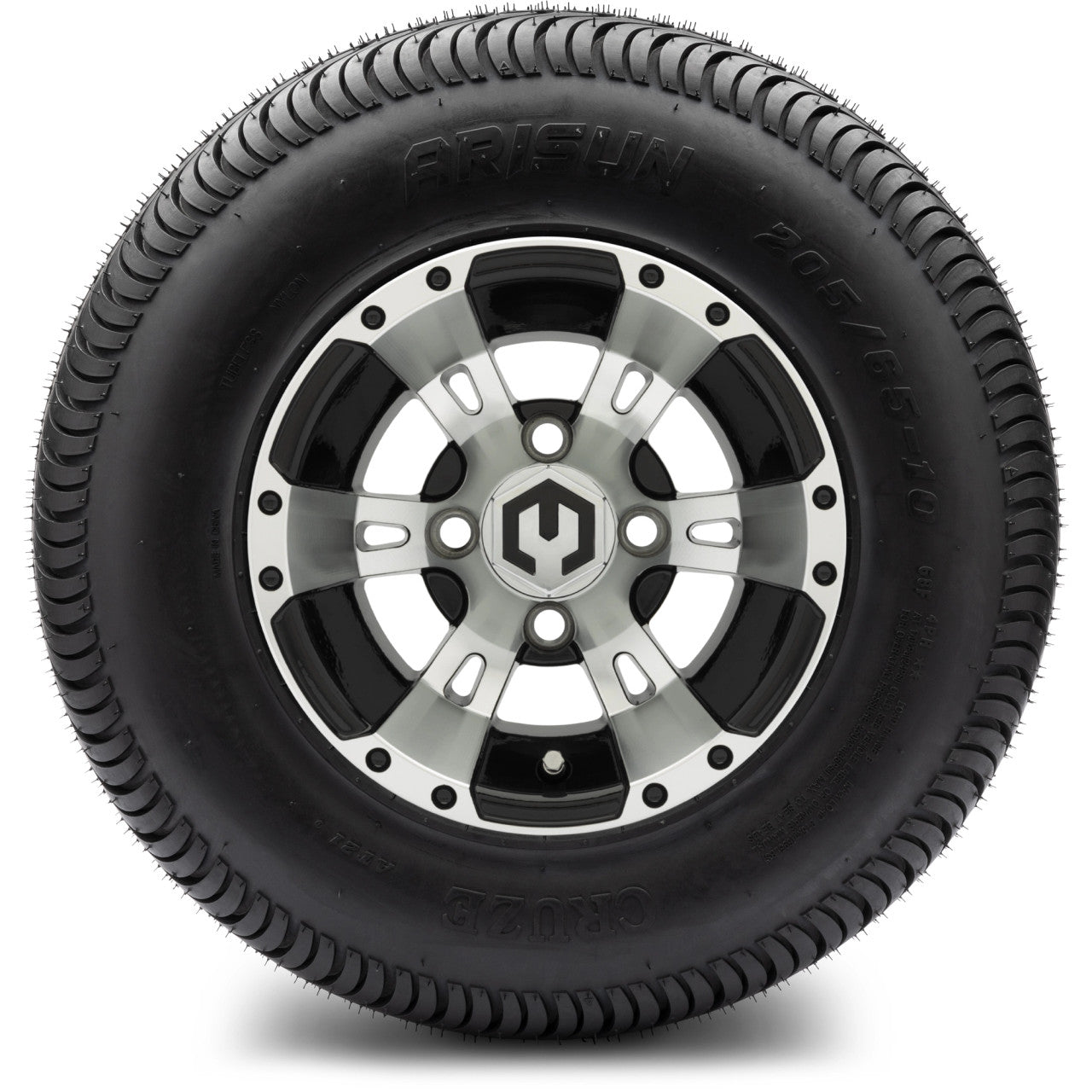 MODZ® 10" Ambush Machined Black - LowPro Tires and Wheels Combo