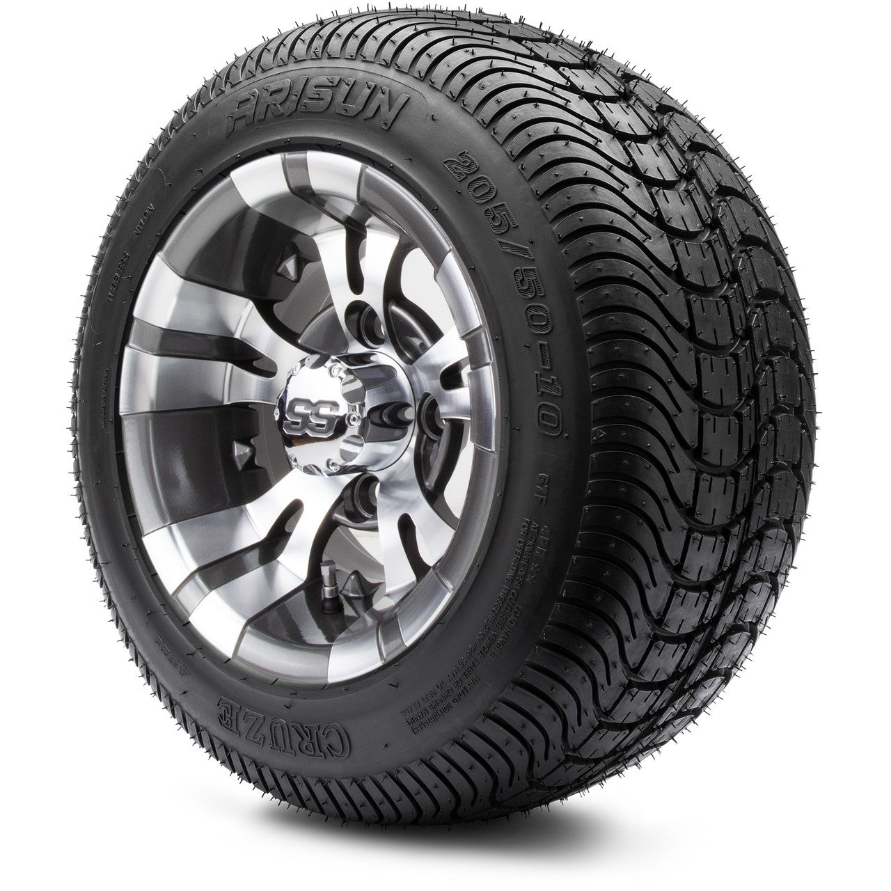MODZ® 10" Vampire Gunmetal - LowPro Tires and Wheels Combo