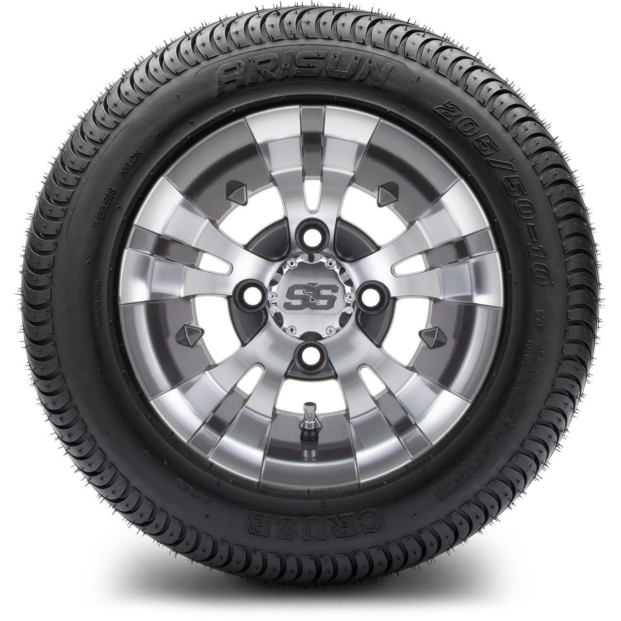 MODZ® 10" Vampire Gunmetal - LowPro Tires and Wheels Combo