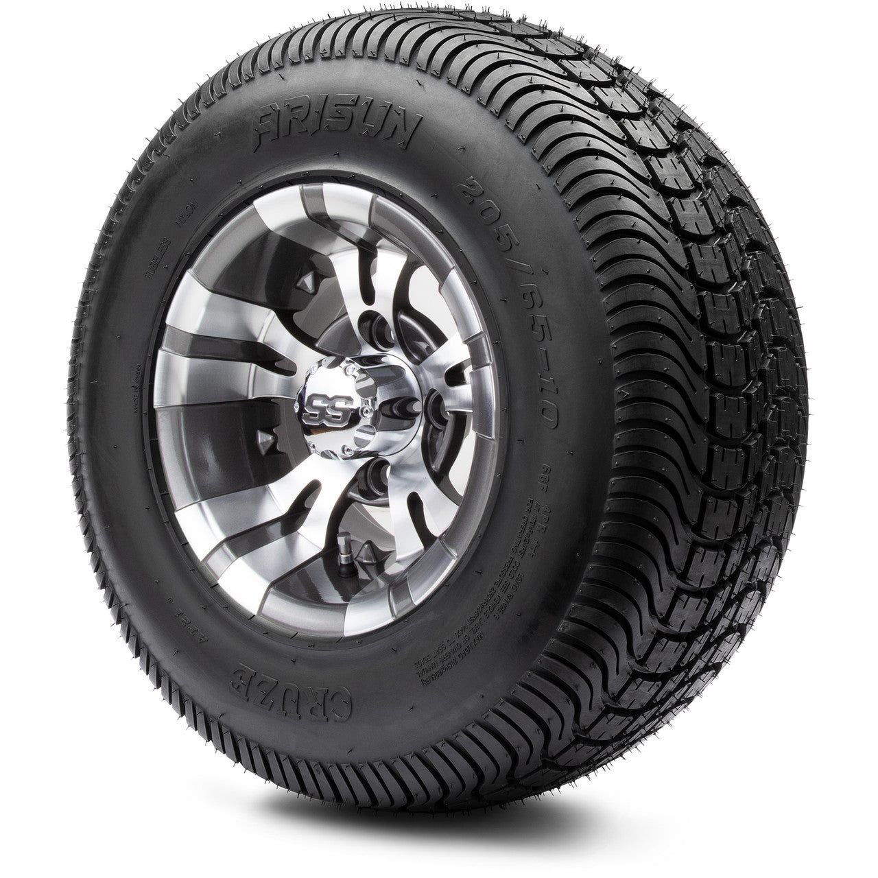 MODZ® 10" Vampire Gunmetal - LowPro Tires and Wheels Combo
