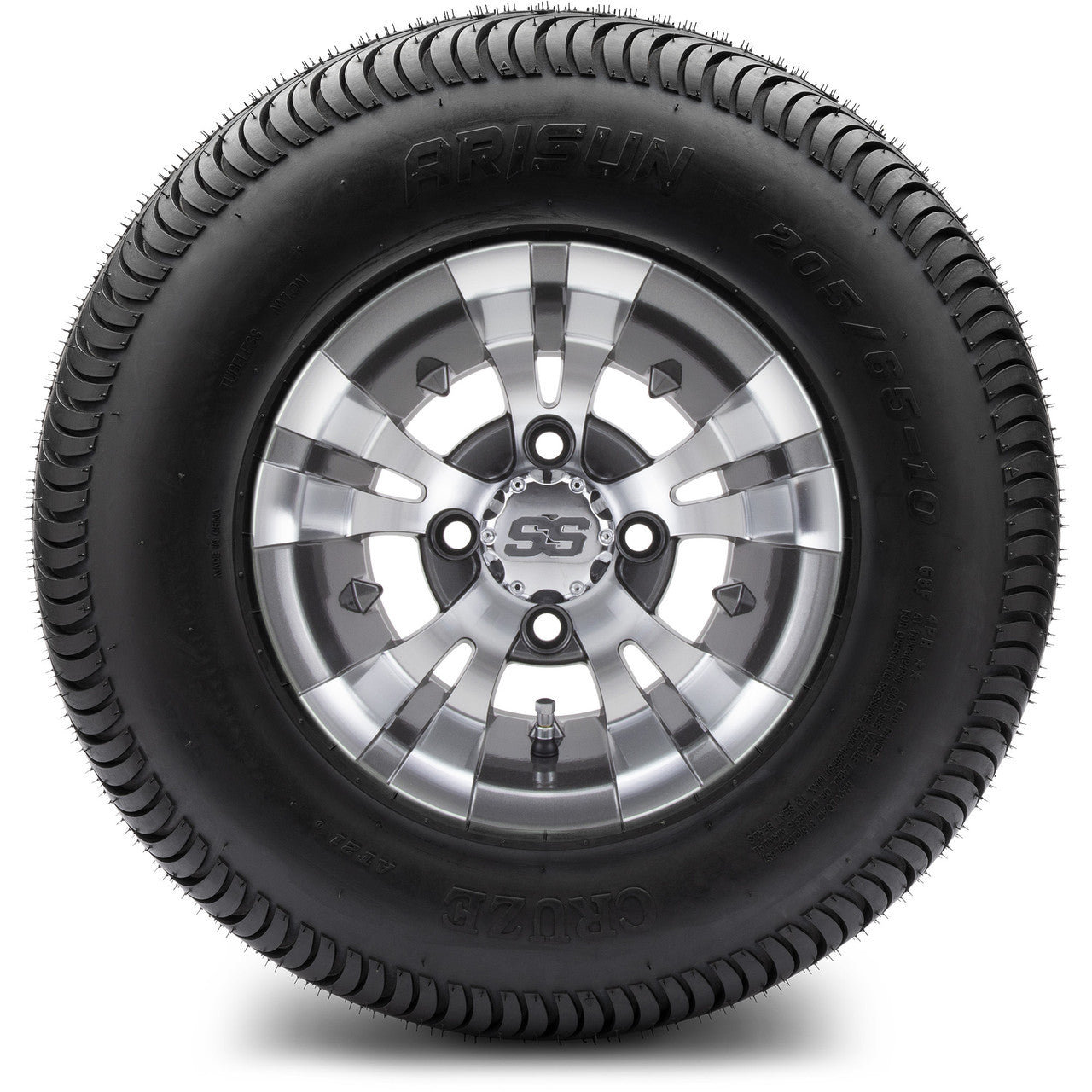 MODZ® 10" Vampire Gunmetal - LowPro Tires and Wheels Combo
