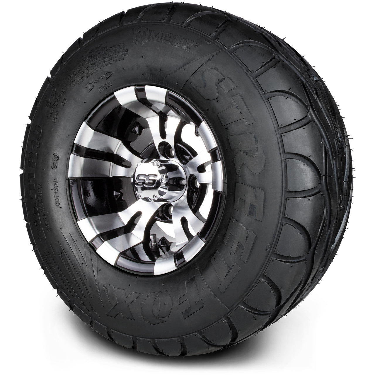 MODZ® 10" Vampire Machined Black Wheels with Lifted Tires Combo