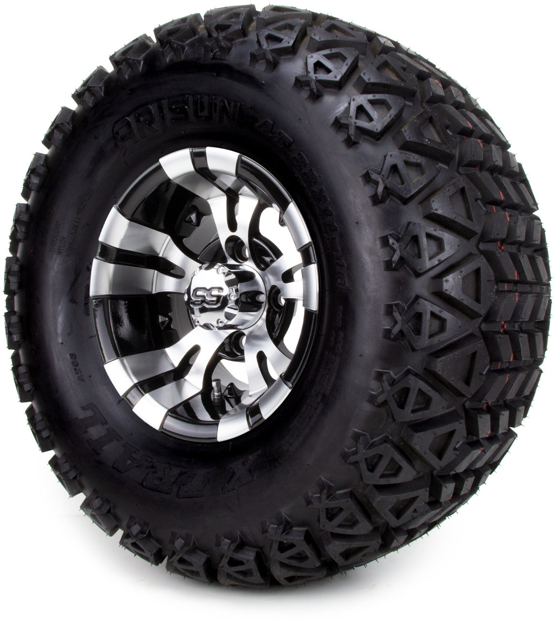 MODZ® 10" Vampire Machined Black Wheels with Lifted Tires Combo