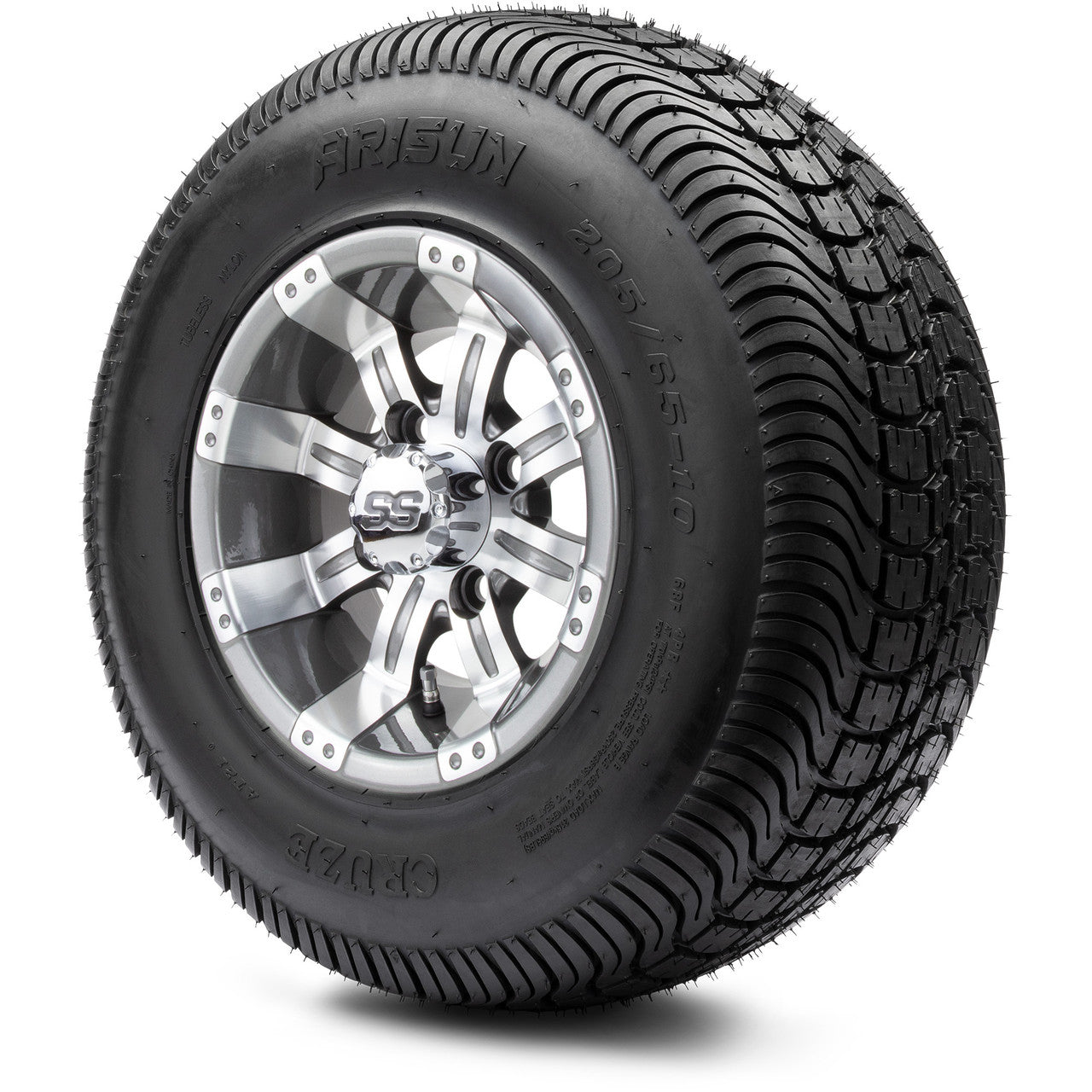MODZ® 10" Tempest Gunmetal - LowPro Tires and Wheels Combo