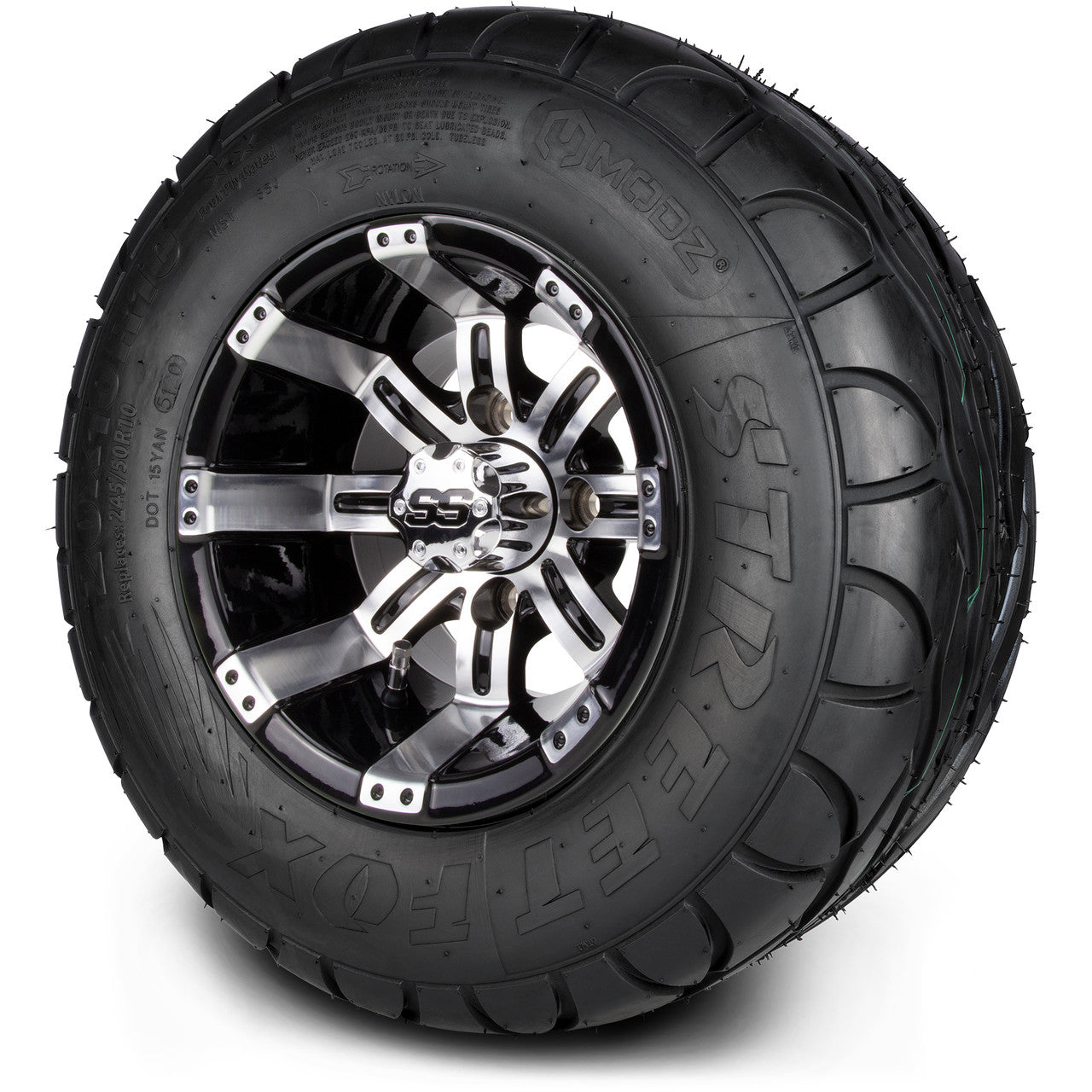 MODZ® 10" Tempest Machined Black - Lifted Tires and Wheels Combo