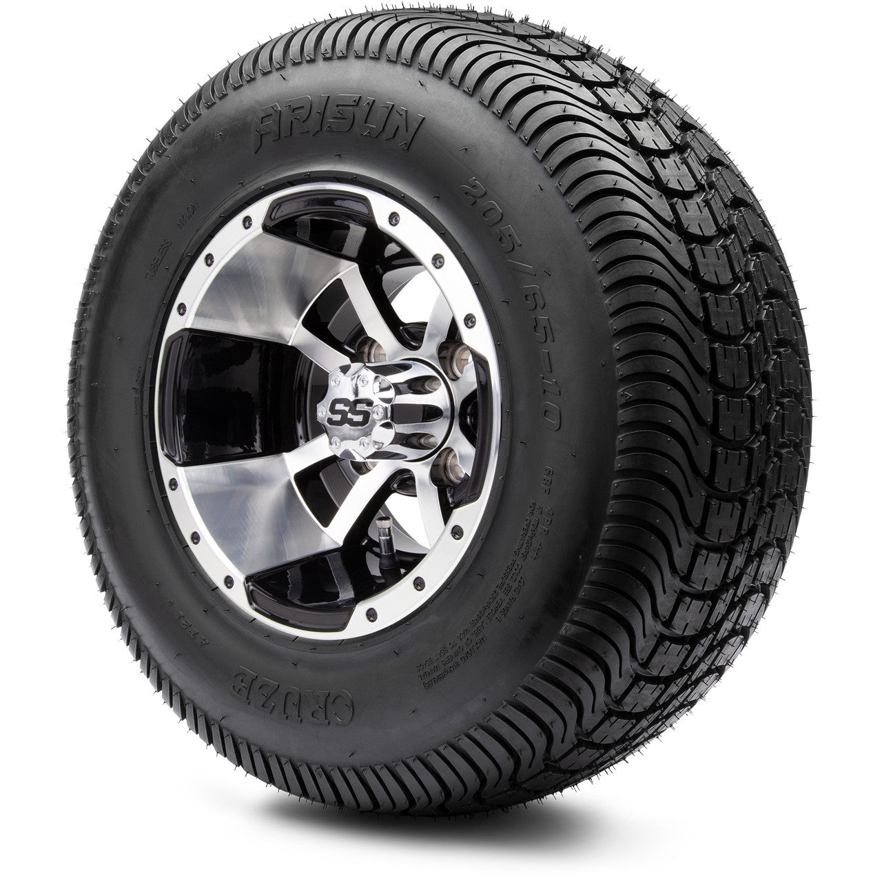 MODZ® 10" Storm Trooper Machined Black - LowPro Tires and Wheels Combo