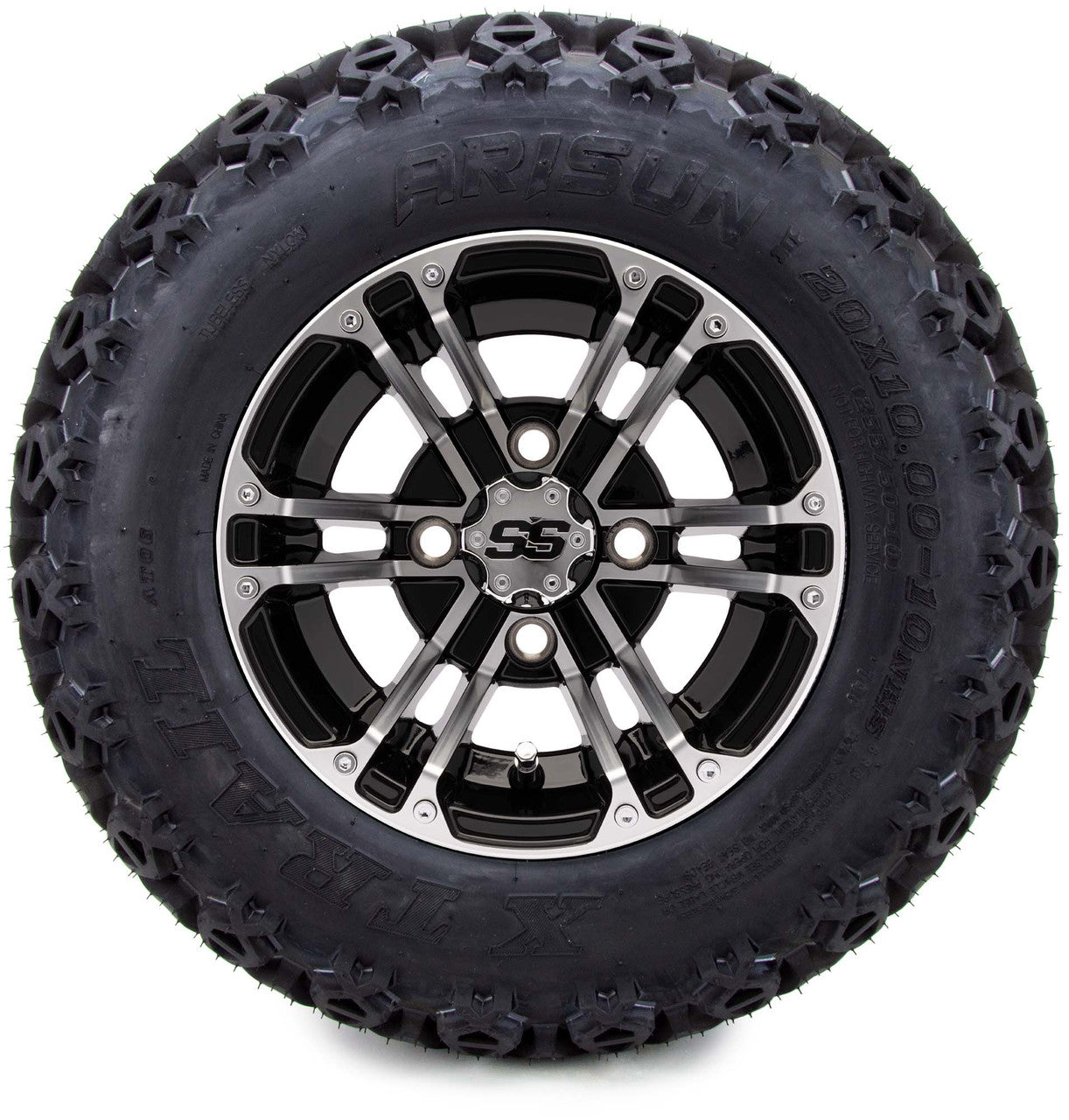 MODZ® 10" Enforcer Machined Black - Lifted Tires and Wheels Combo
