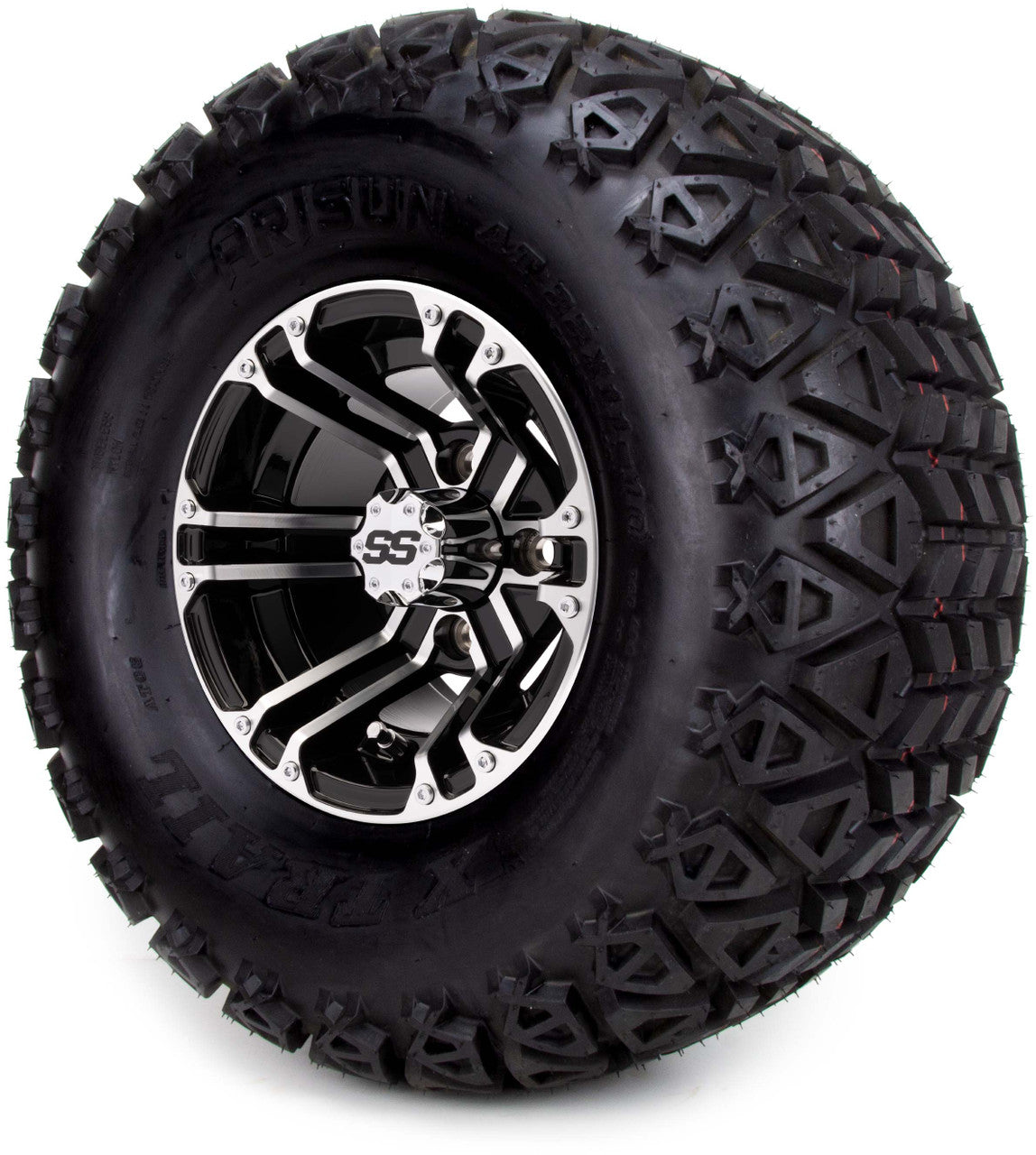 MODZ® 10" Enforcer Machined Black - Lifted Tires and Wheels Combo