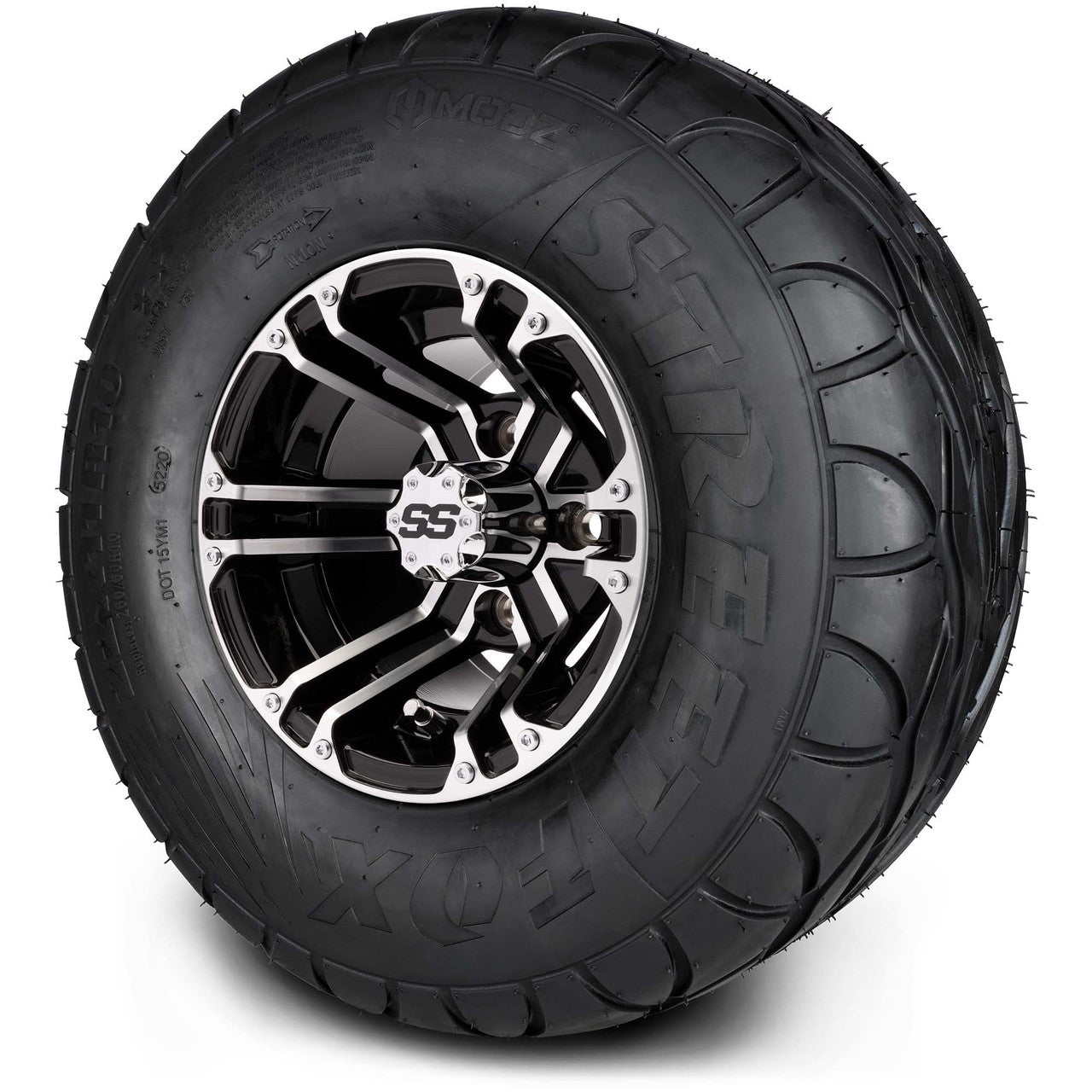 MODZ® 10" Enforcer Machined Black - Lifted Tires and Wheels Combo