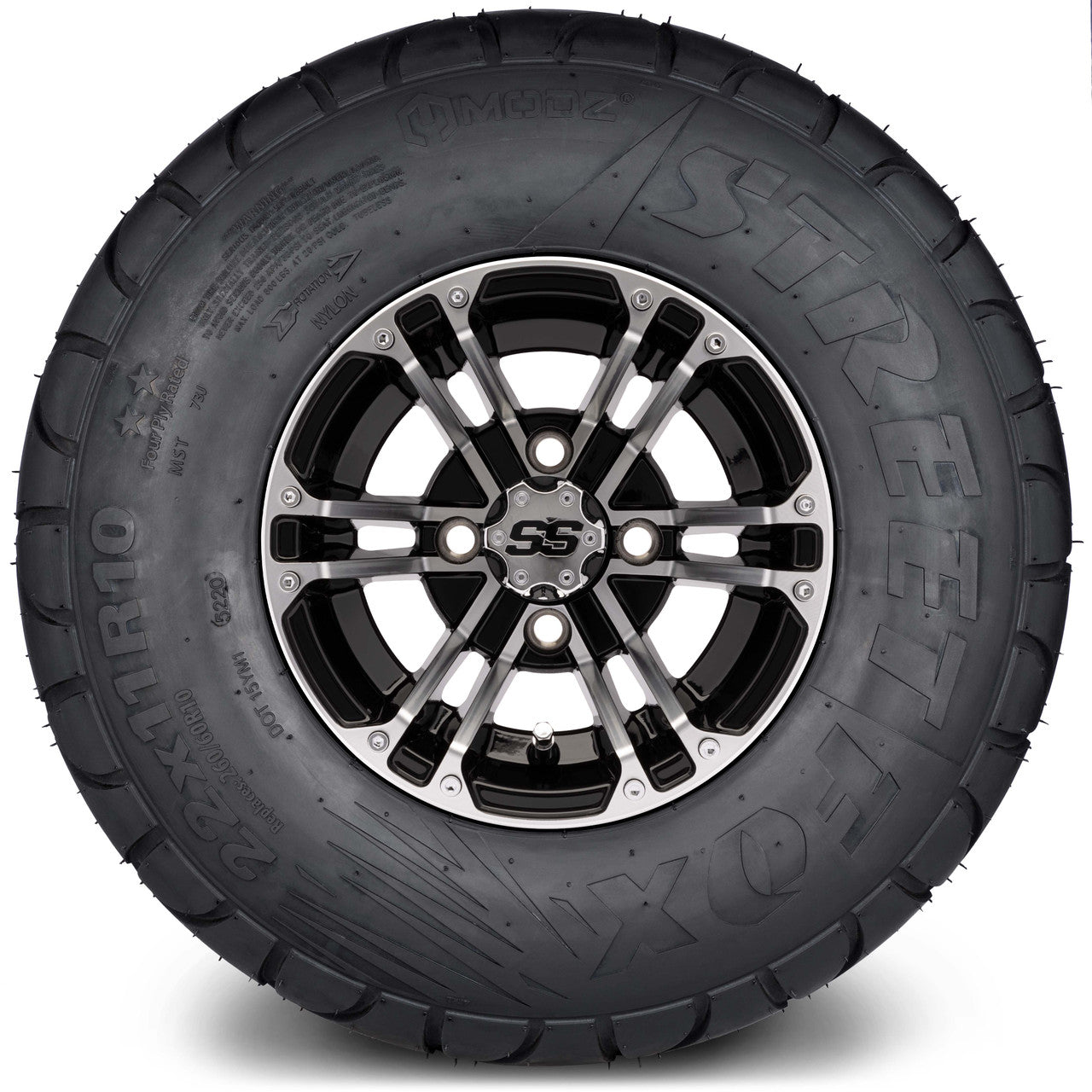 MODZ® 10" Enforcer Machined Black - Lifted Tires and Wheels Combo