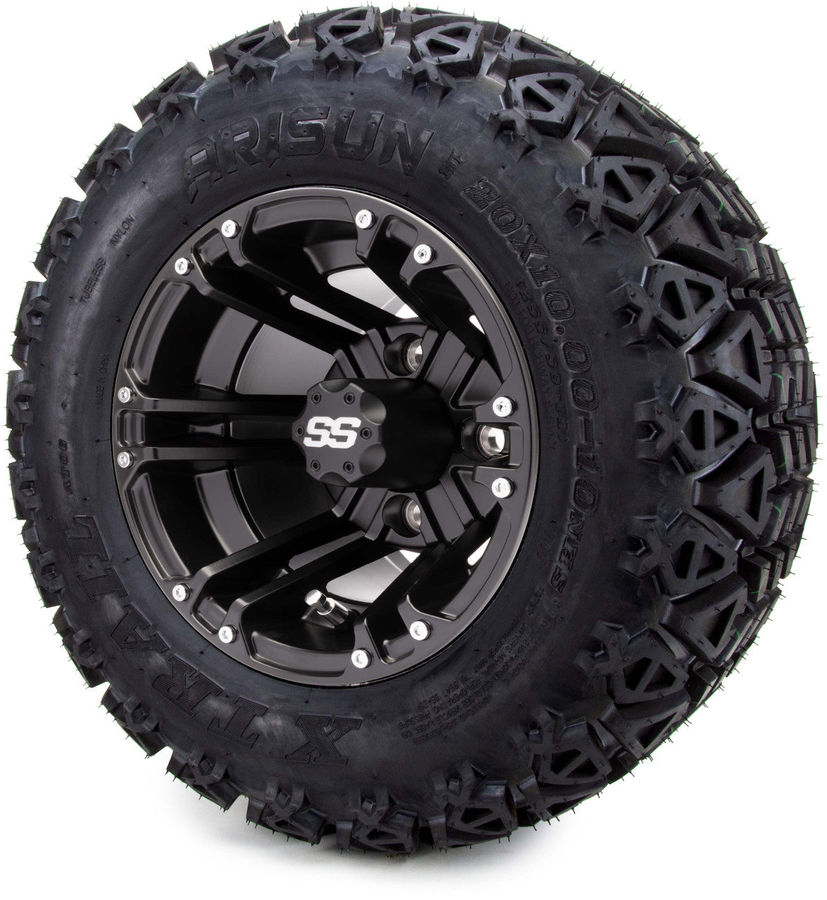 MODZ® 10" Enforcer Matte Black - Lifted Tires and Wheels Combo