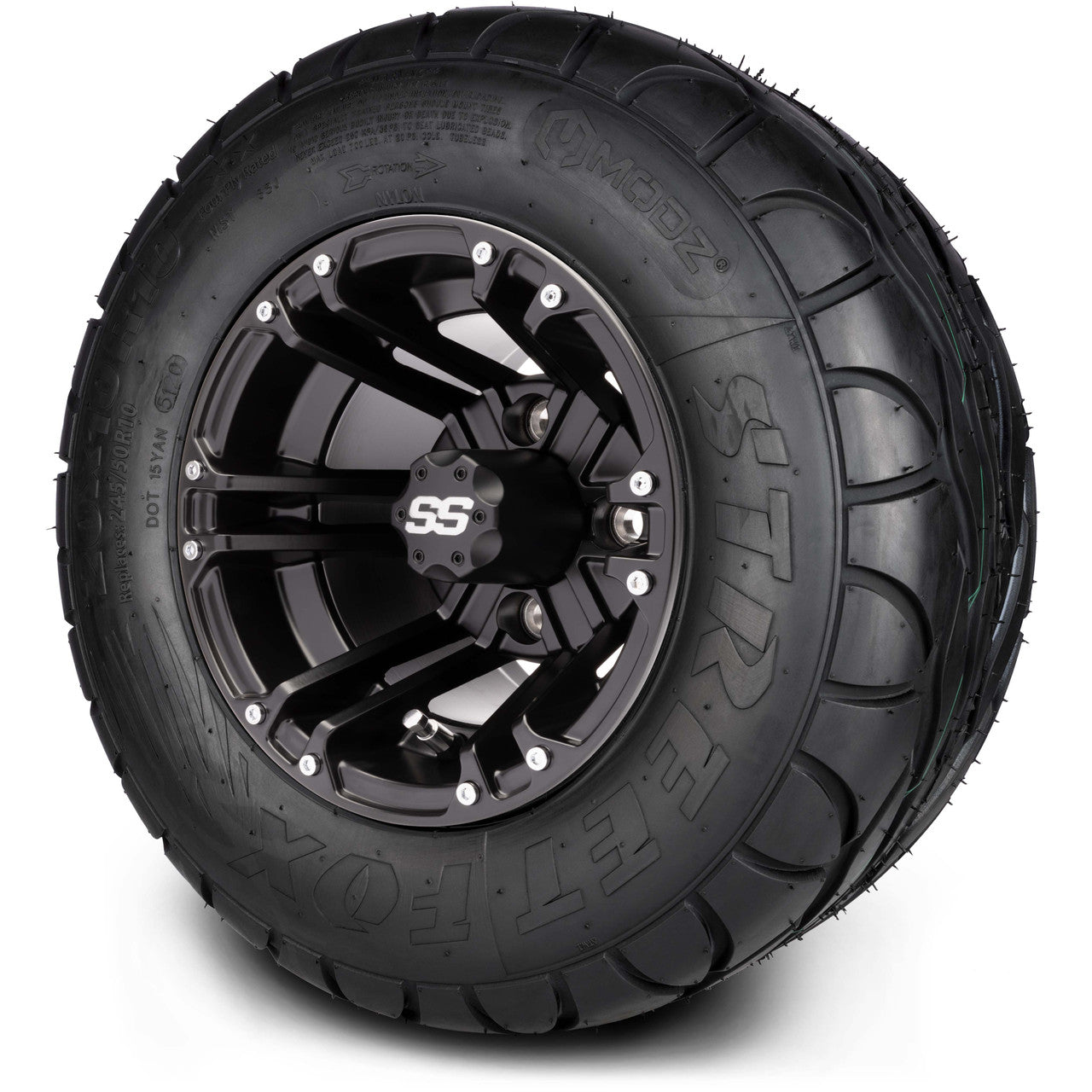 MODZ® 10" Enforcer Matte Black - Lifted Tires and Wheels Combo