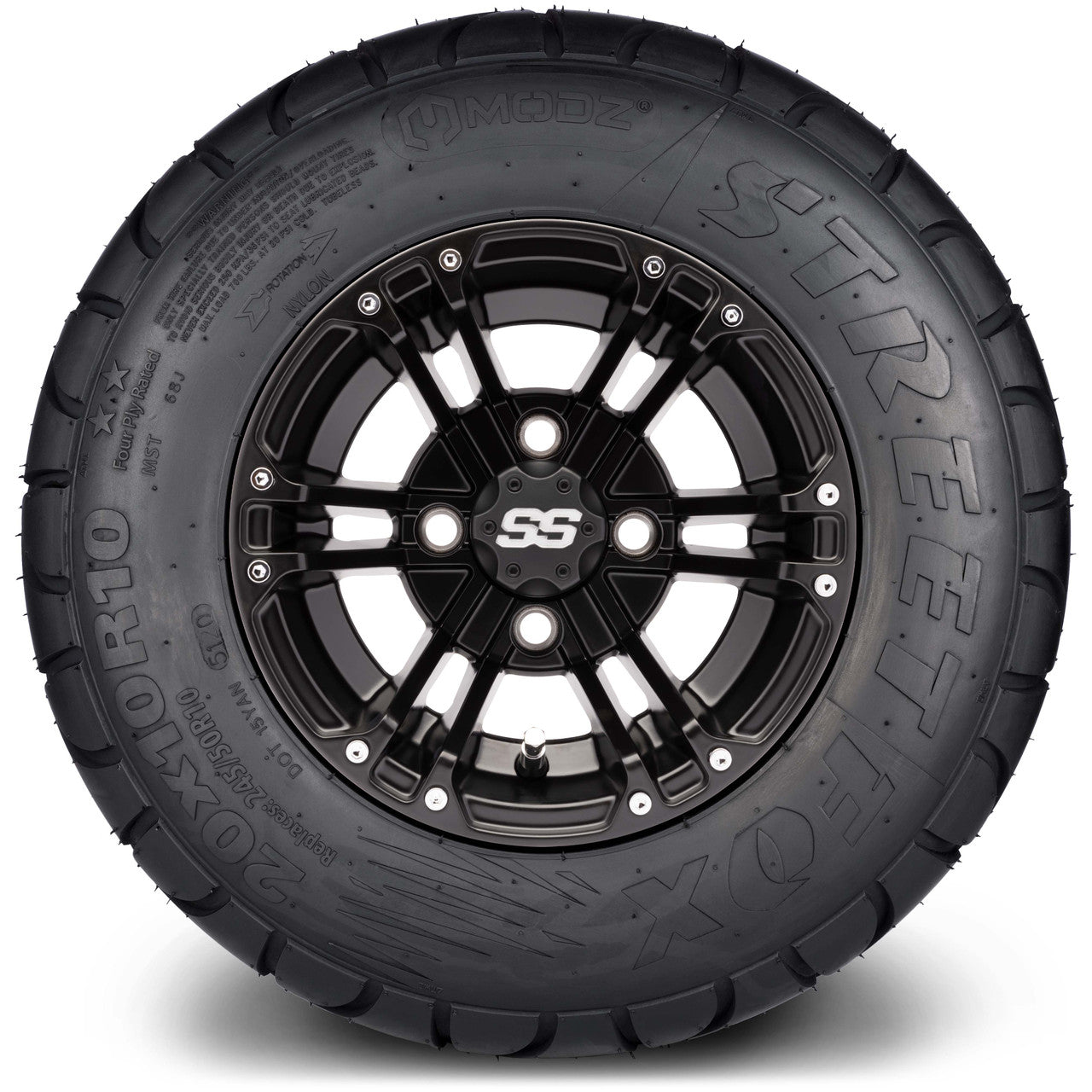 MODZ® 10" Enforcer Matte Black - Lifted Tires and Wheels Combo