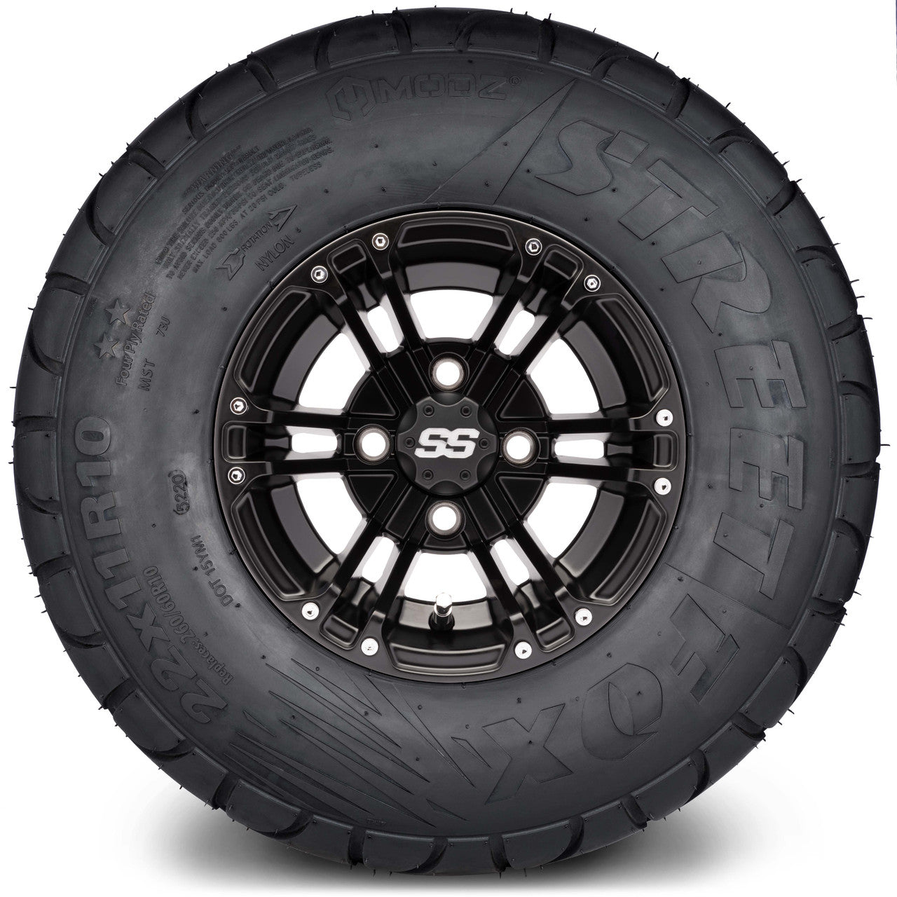 MODZ® 10" Enforcer Matte Black - Lifted Tires and Wheels Combo