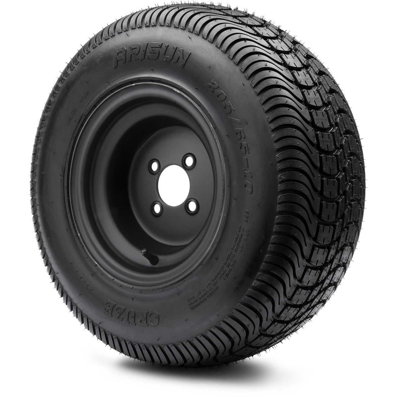 MODZ® 10" Steel Flat Black Wheel and Street Tire Combo