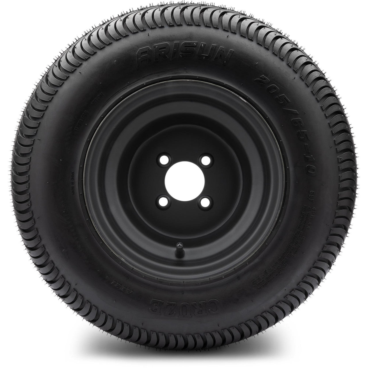 MODZ® 10" Steel Flat Black Wheel and Street Tire Combo