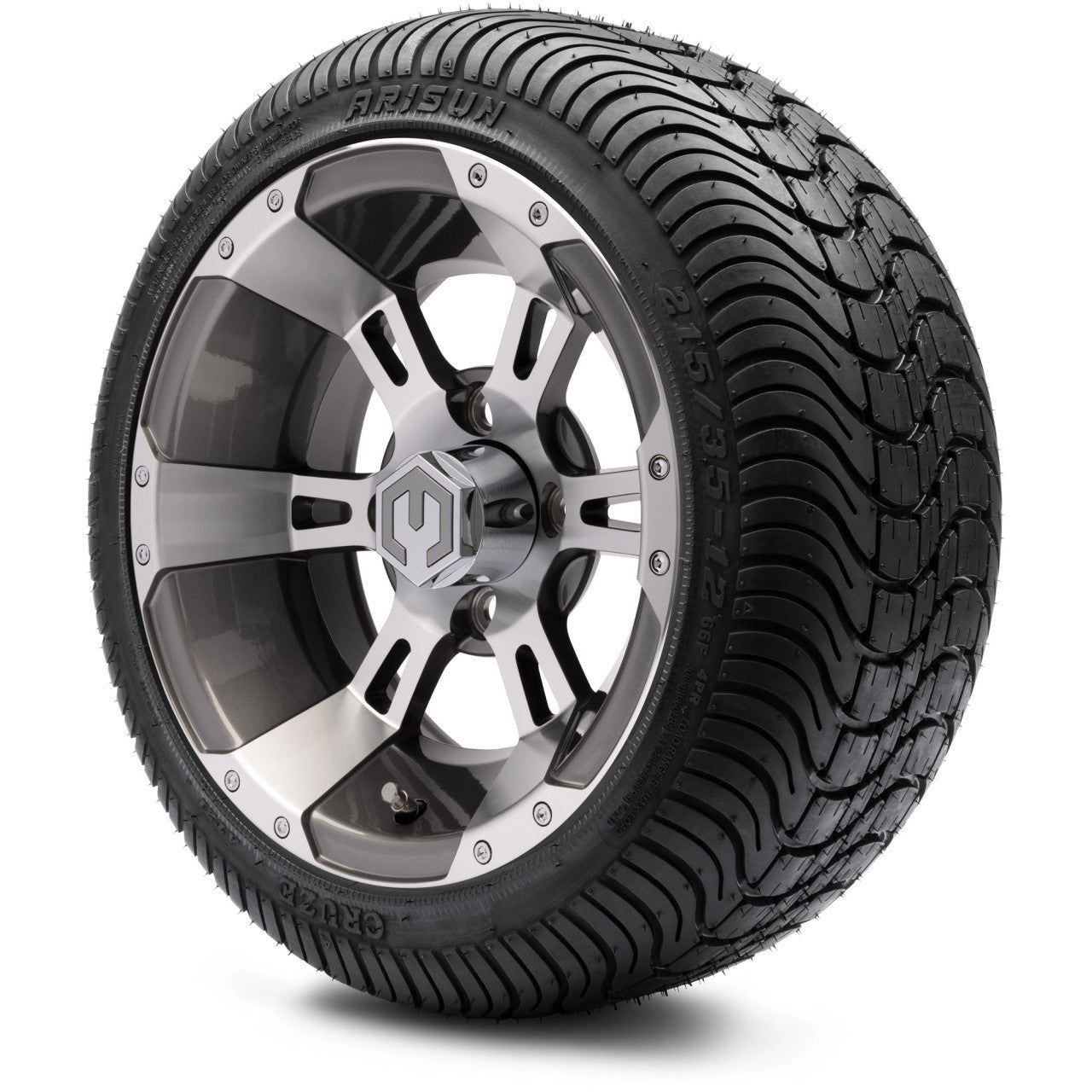 MODZ® 12" Ambush Gunmetal - LowPro Tires and Wheels Combo