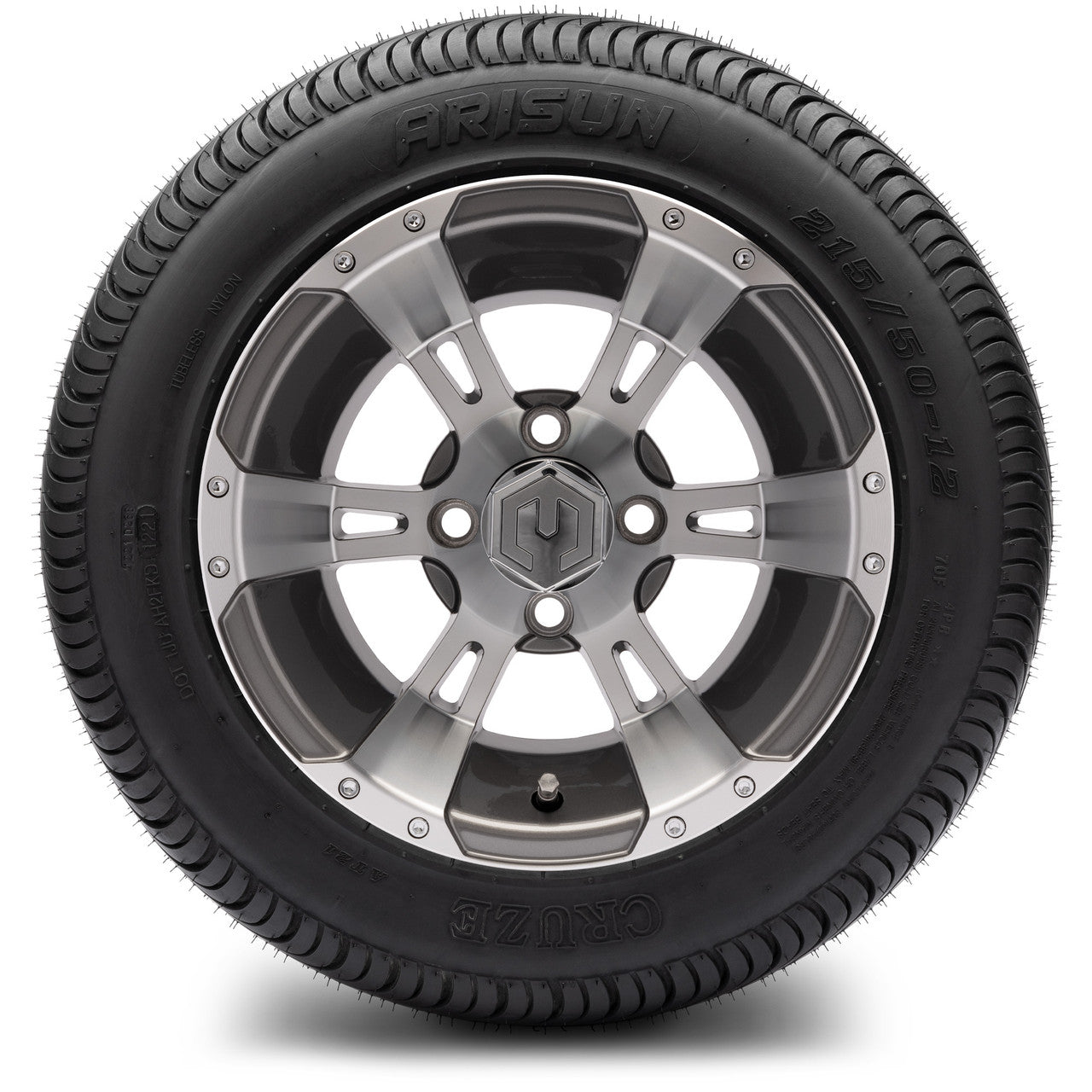 MODZ® 12" Ambush Gunmetal - LowPro Tires and Wheels Combo