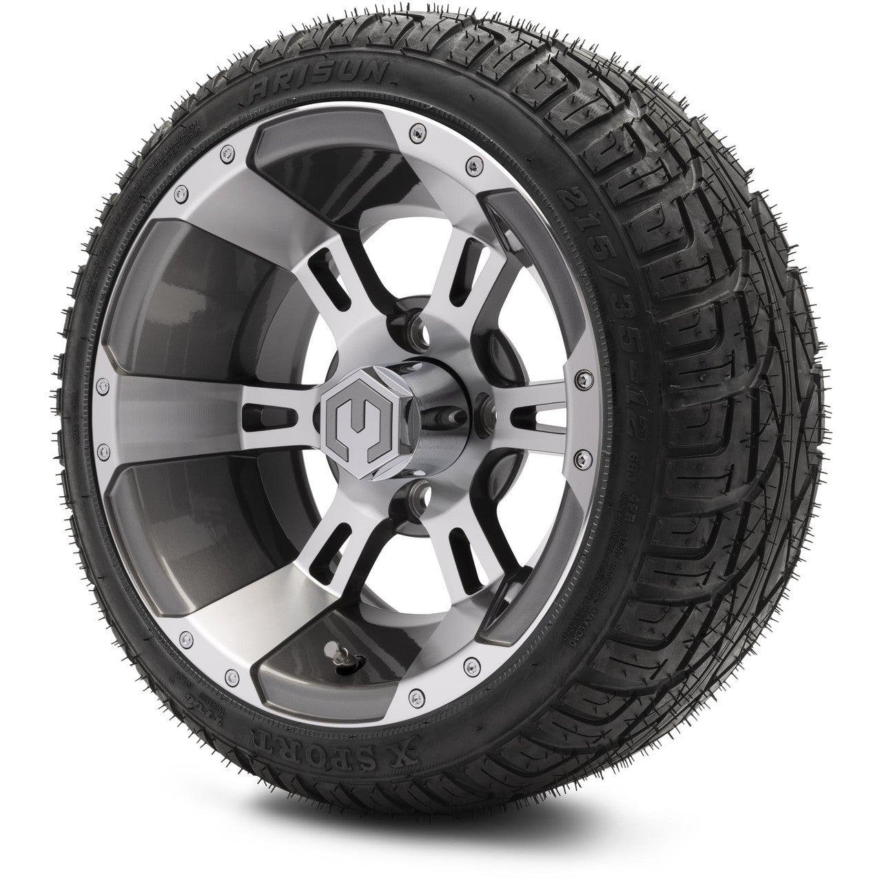 MODZ® 12" Ambush Gunmetal - LowPro Tires and Wheels Combo