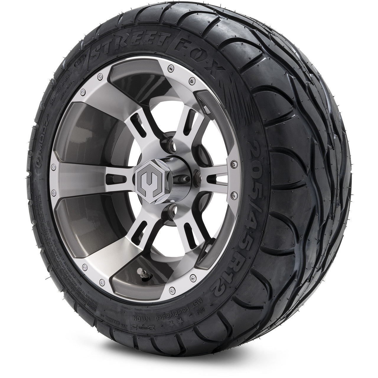 MODZ® 12" Ambush Gunmetal - LowPro Tires and Wheels Combo