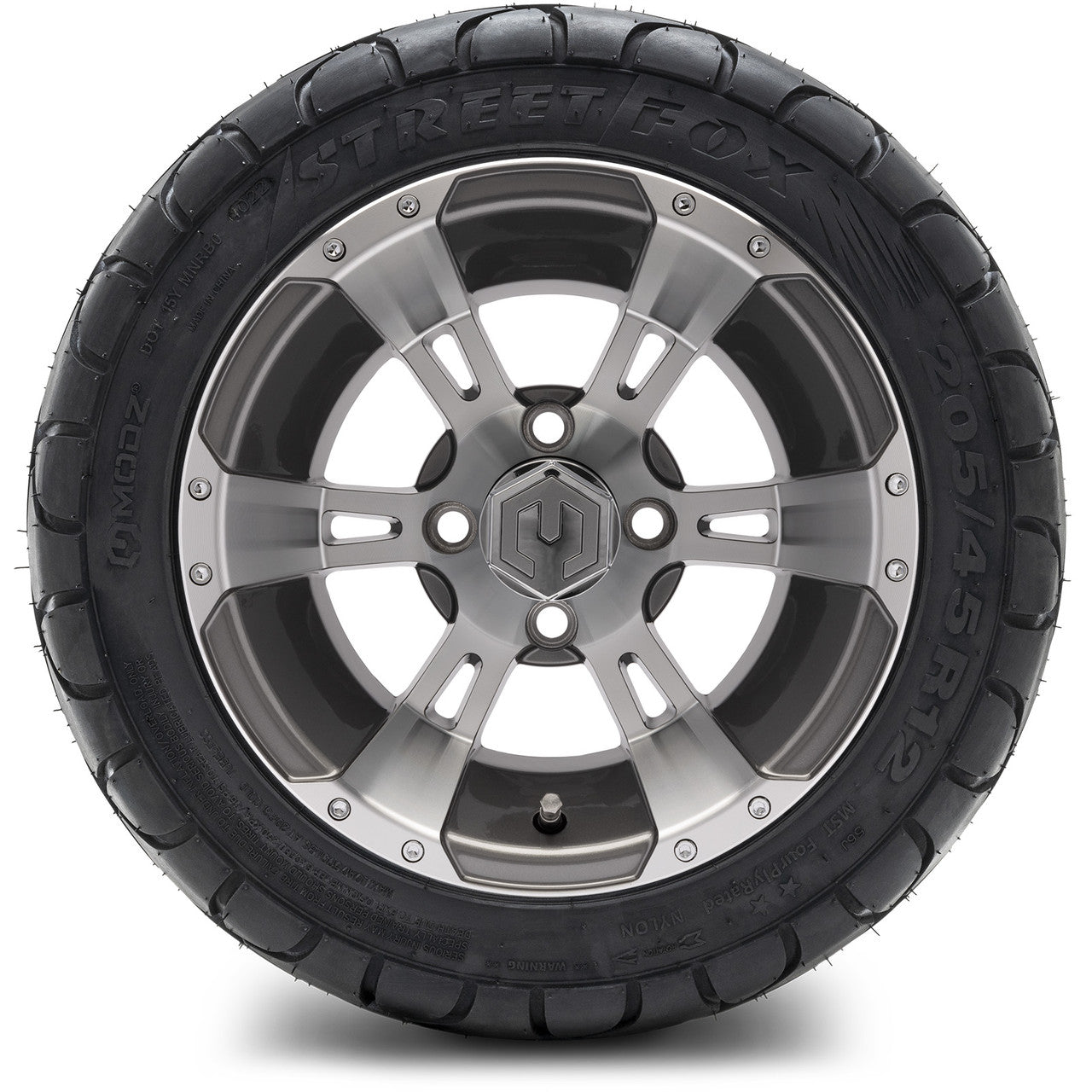 MODZ® 12" Ambush Gunmetal - LowPro Tires and Wheels Combo