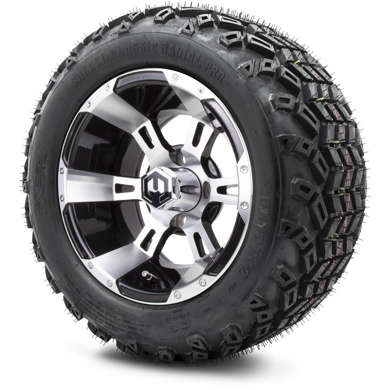 MODZ® 12" Ambush Machined Black - Lifted Tires and Wheels Combo