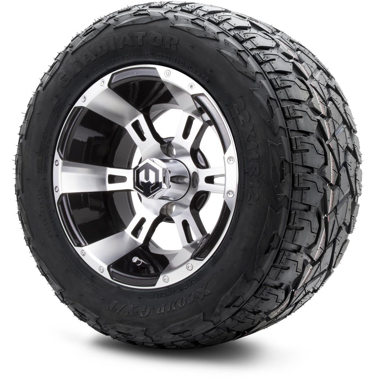 MODZ® 12" Ambush Machined Black - Lifted Tires and Wheels Combo