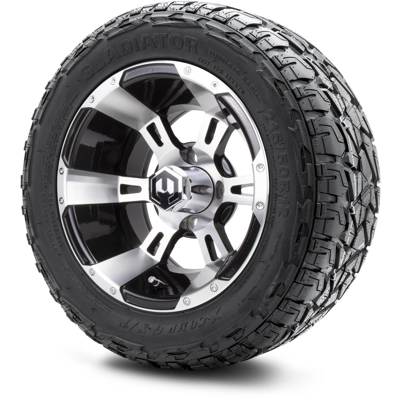 MODZ® 12" Ambush Machined Black - Lifted Tires and Wheels Combo