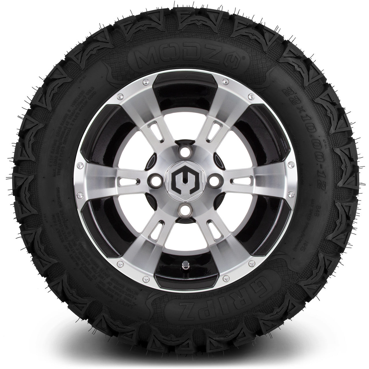 MODZ® 12" Ambush Machined Black - Lifted Tires and Wheels Combo