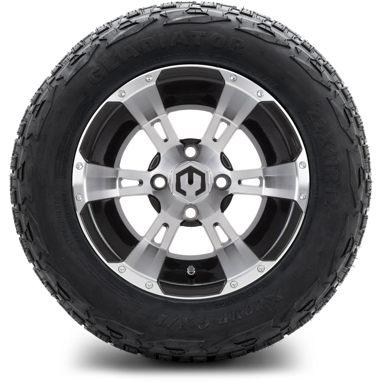 MODZ® 12" Ambush Machined Black - Lifted Tires and Wheels Combo