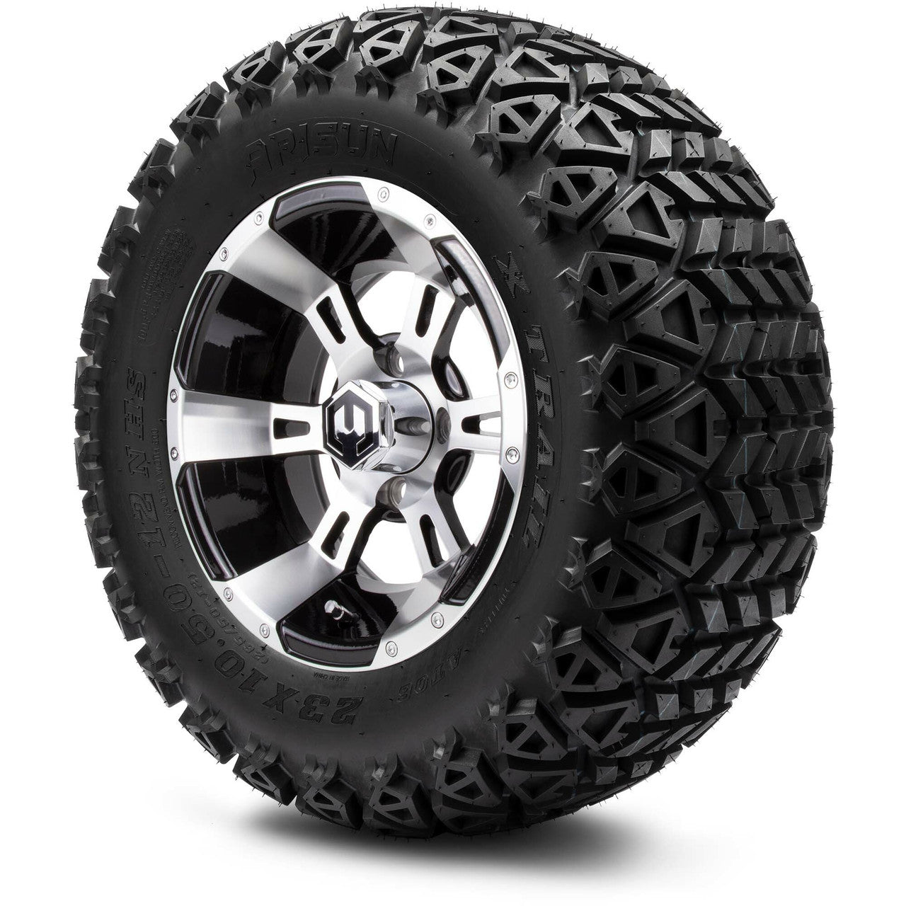 MODZ® 12" Ambush Machined Black - Lifted Tires and Wheels Combo
