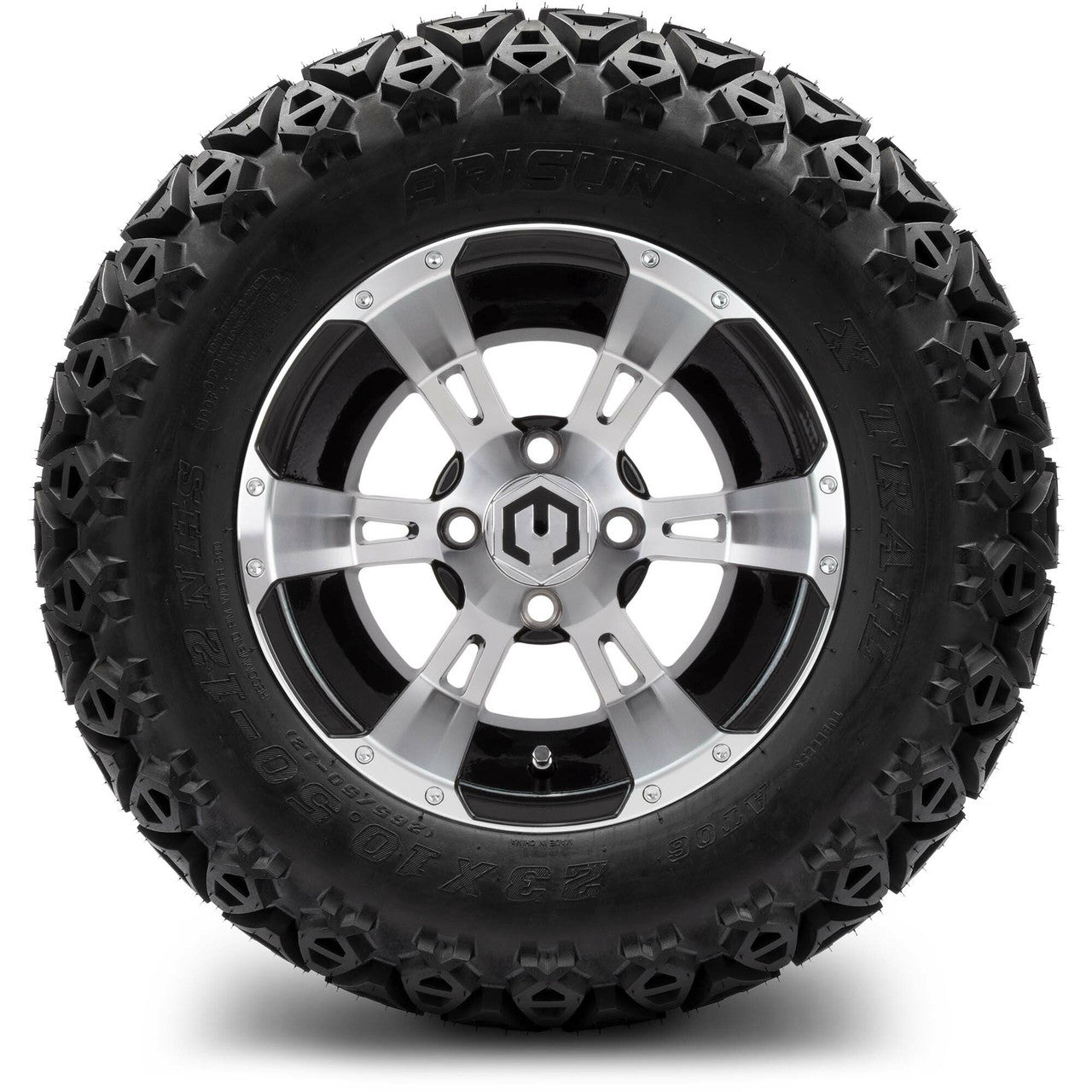 MODZ® 12" Ambush Machined Black - Lifted Tires and Wheels Combo