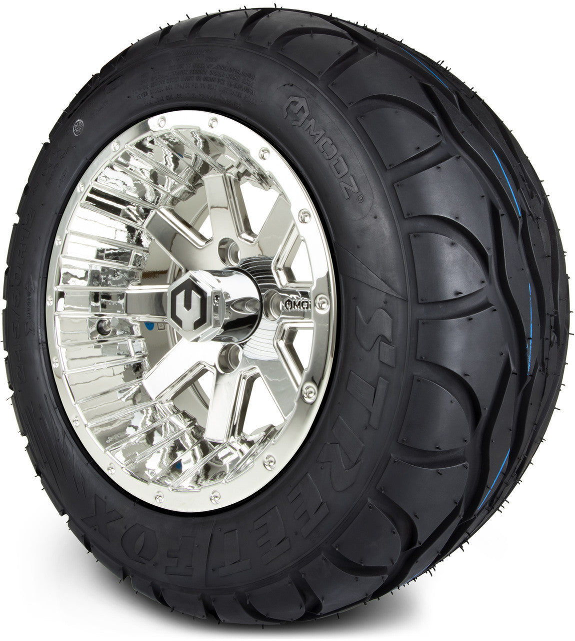 MODZ® 12" Assault Chrome - LowPro Street Tire and Wheels Combo