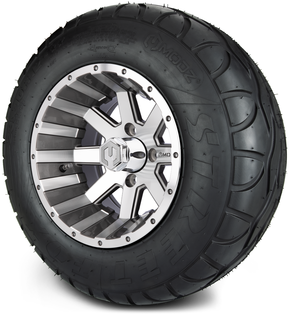 MODZ® 12" Assault Machined Gunmetal - Lifted Tires and Wheels Combo