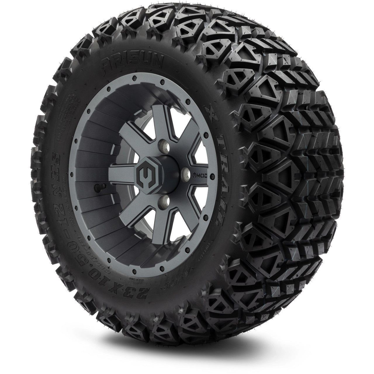 MODZ® 12" Assault Matte Gunmetal - Lifted Tires and Wheels Combo