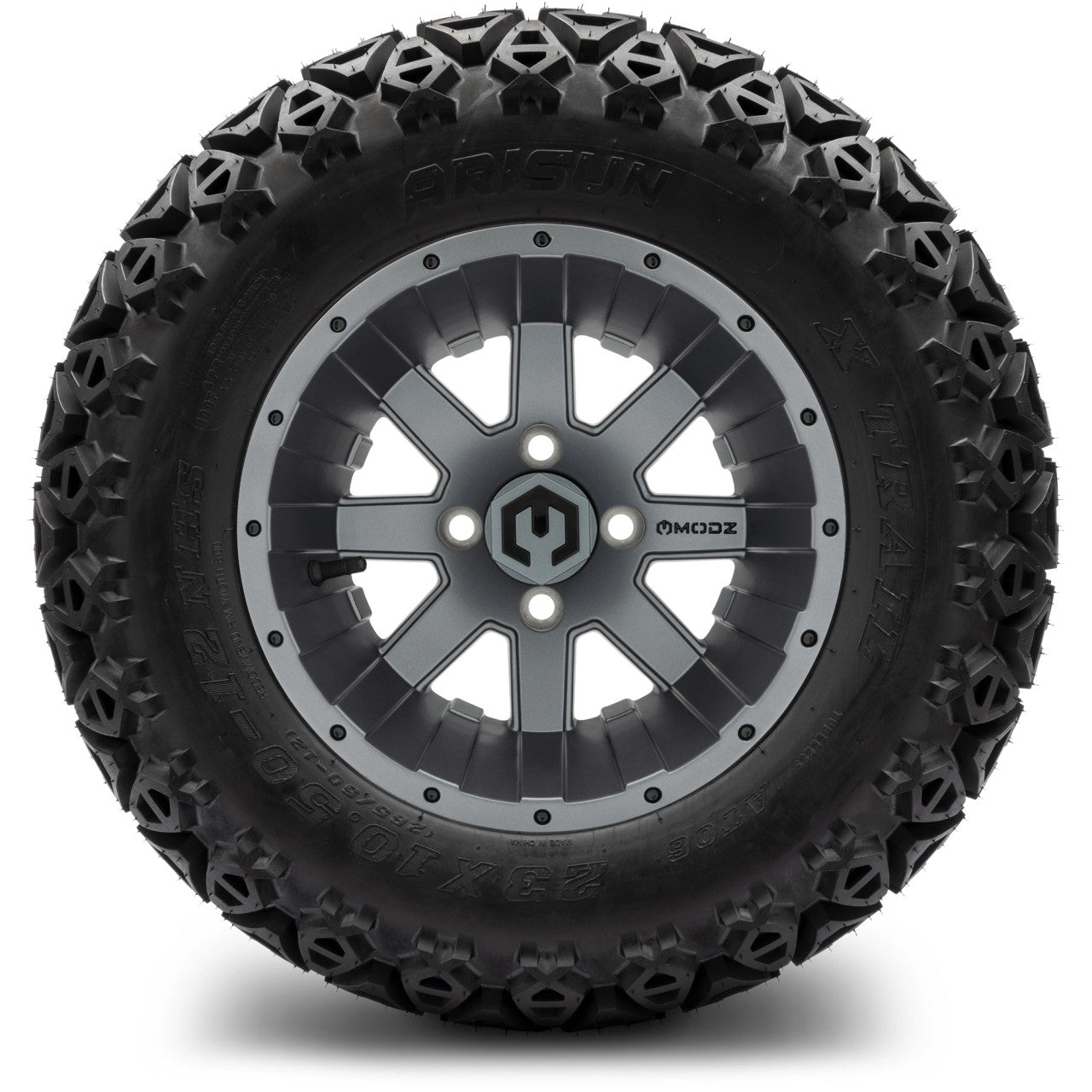 MODZ® 12" Assault Matte Gunmetal - Lifted Tires and Wheels Combo