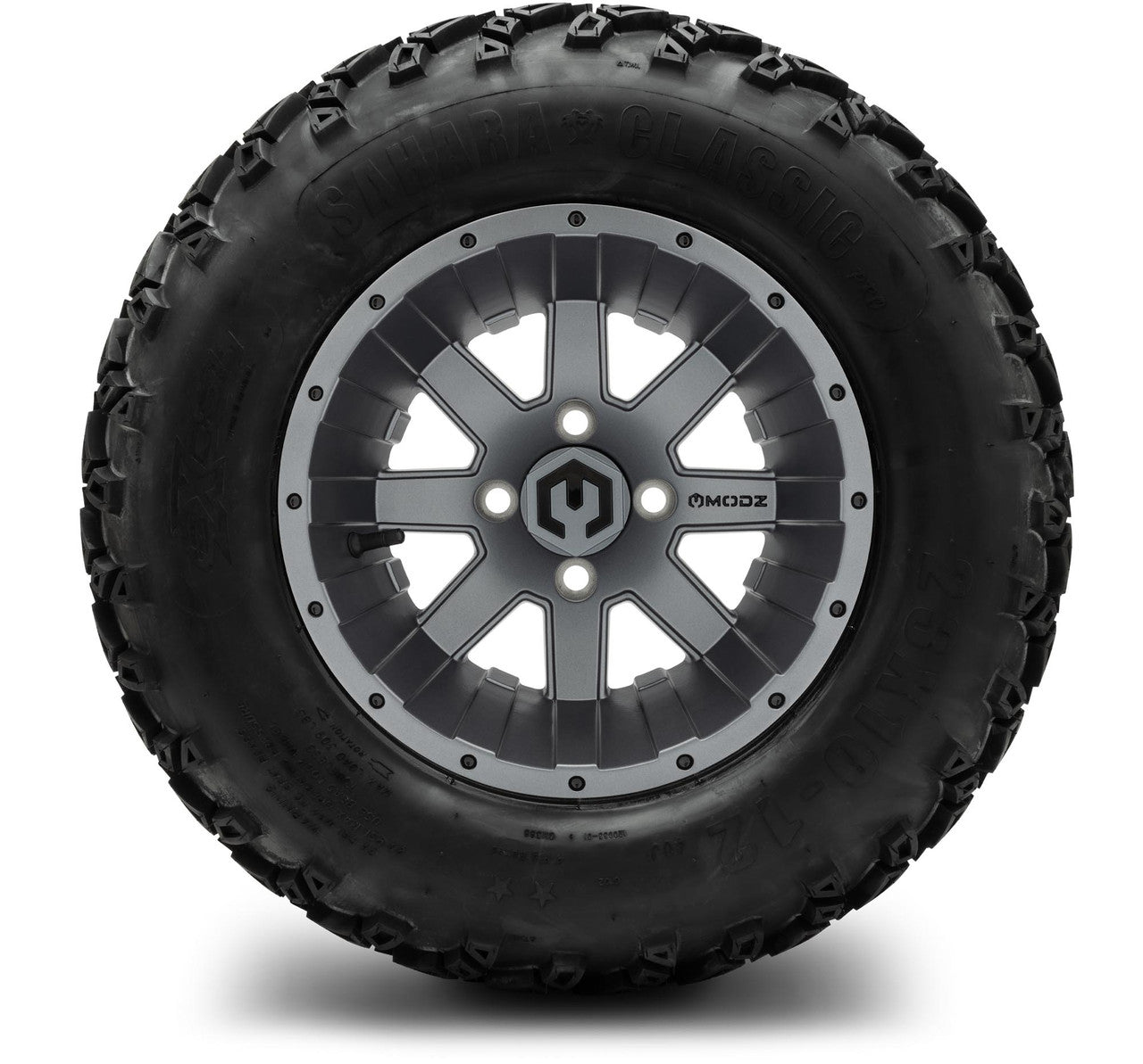 MODZ® 12" Assault Matte Gunmetal - Lifted Tires and Wheels Combo