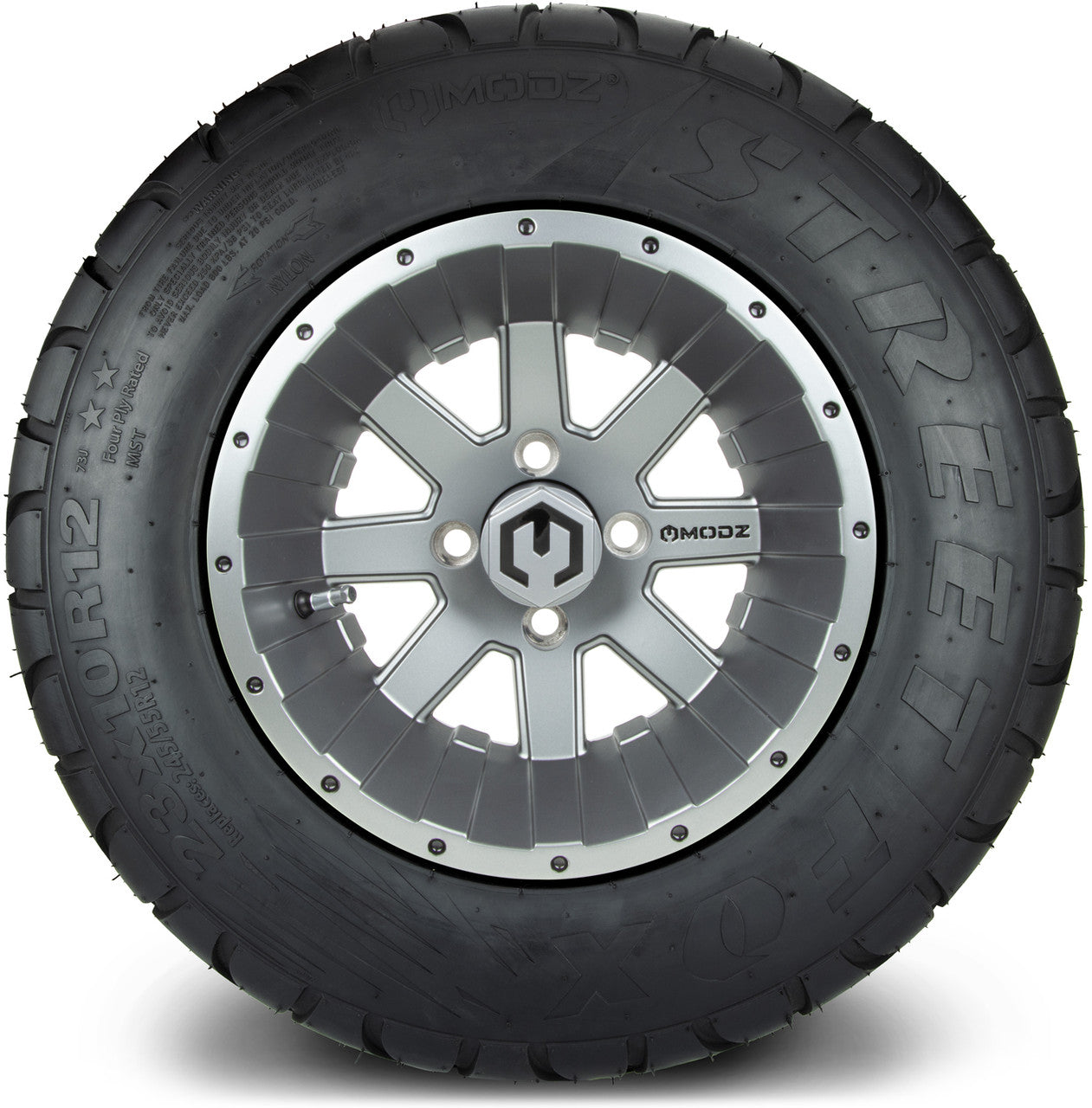 MODZ® 12" Assault Matte Gunmetal - Lifted Tires and Wheels Combo