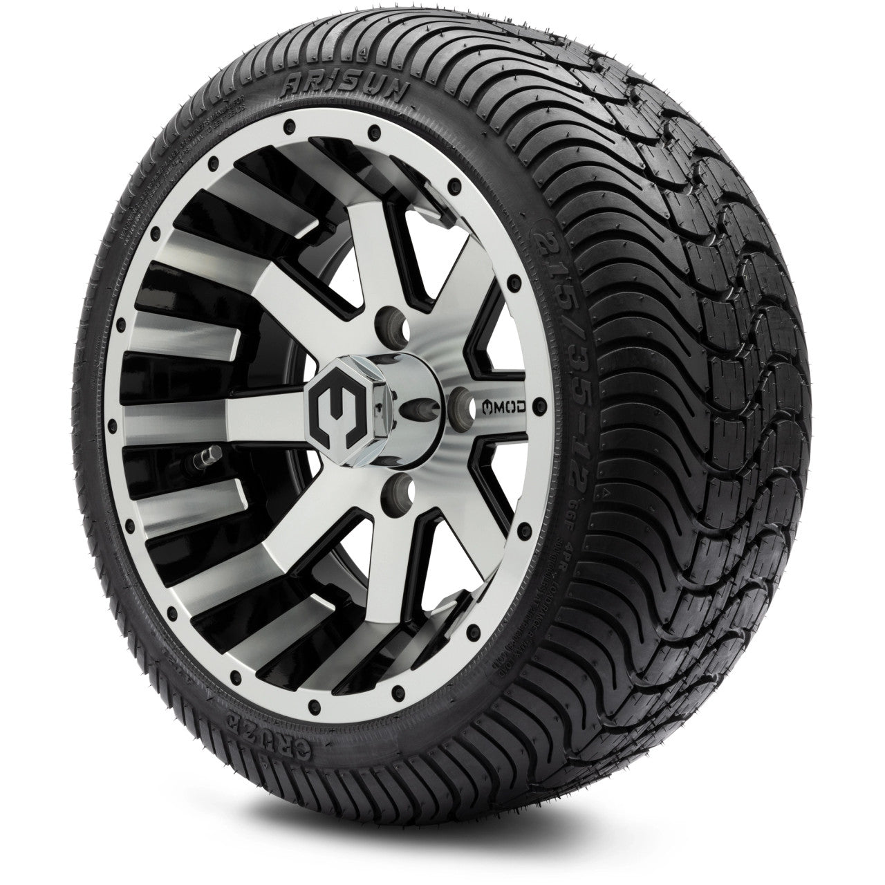 MODZ® 12" Assault Machined Black - LowPro Tires and Wheels Combo