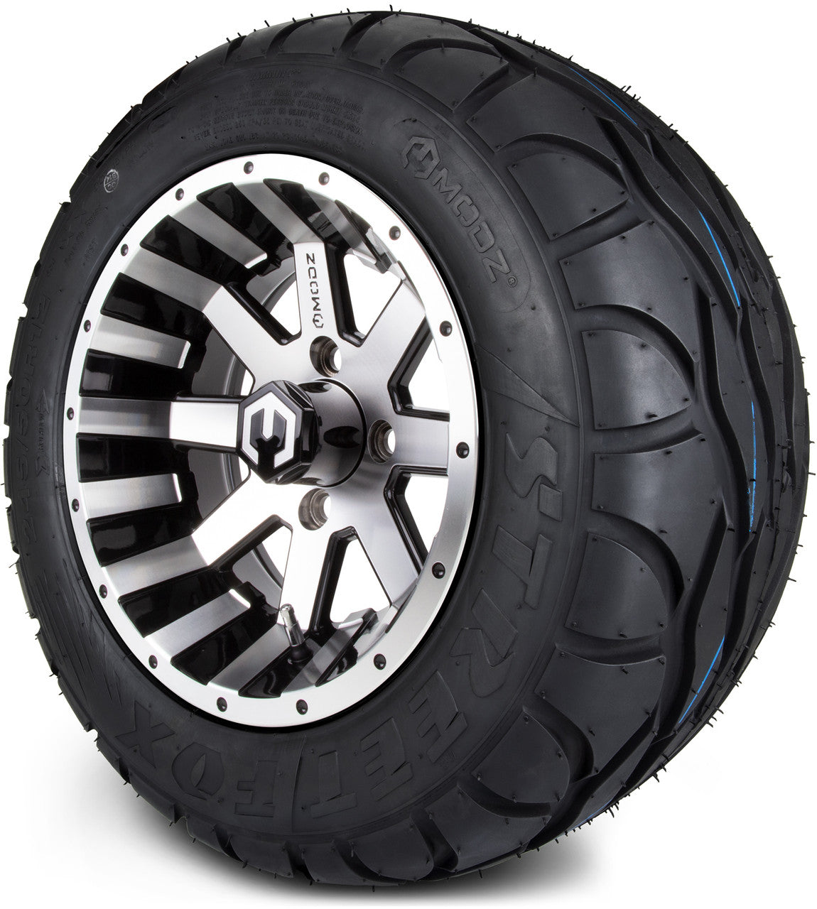 MODZ® 12" Assault Machined Black - LowPro Tires and Wheels Combo